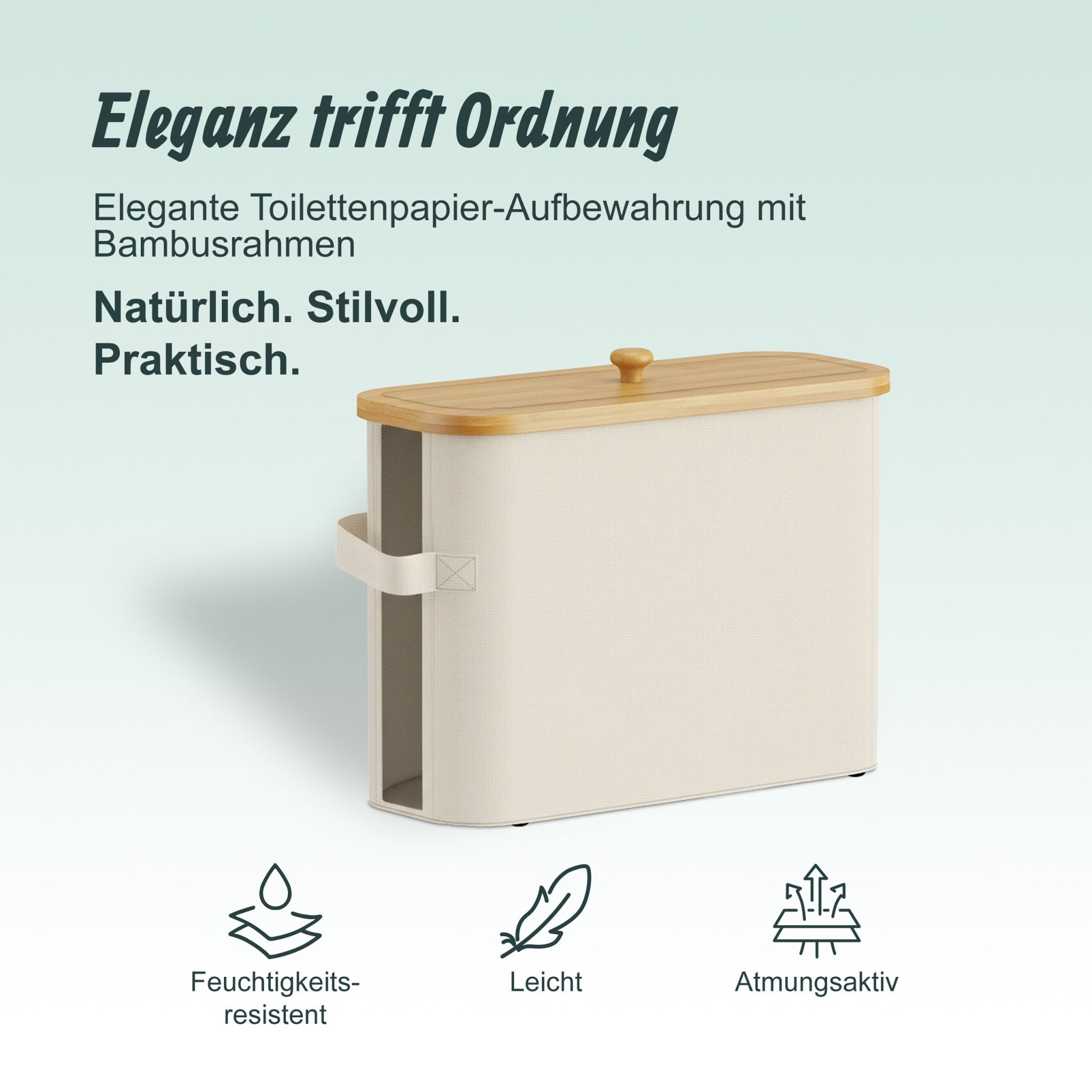 Toilettenpapier Aufbewahrung 12 Rollen Beige-Hellbraun