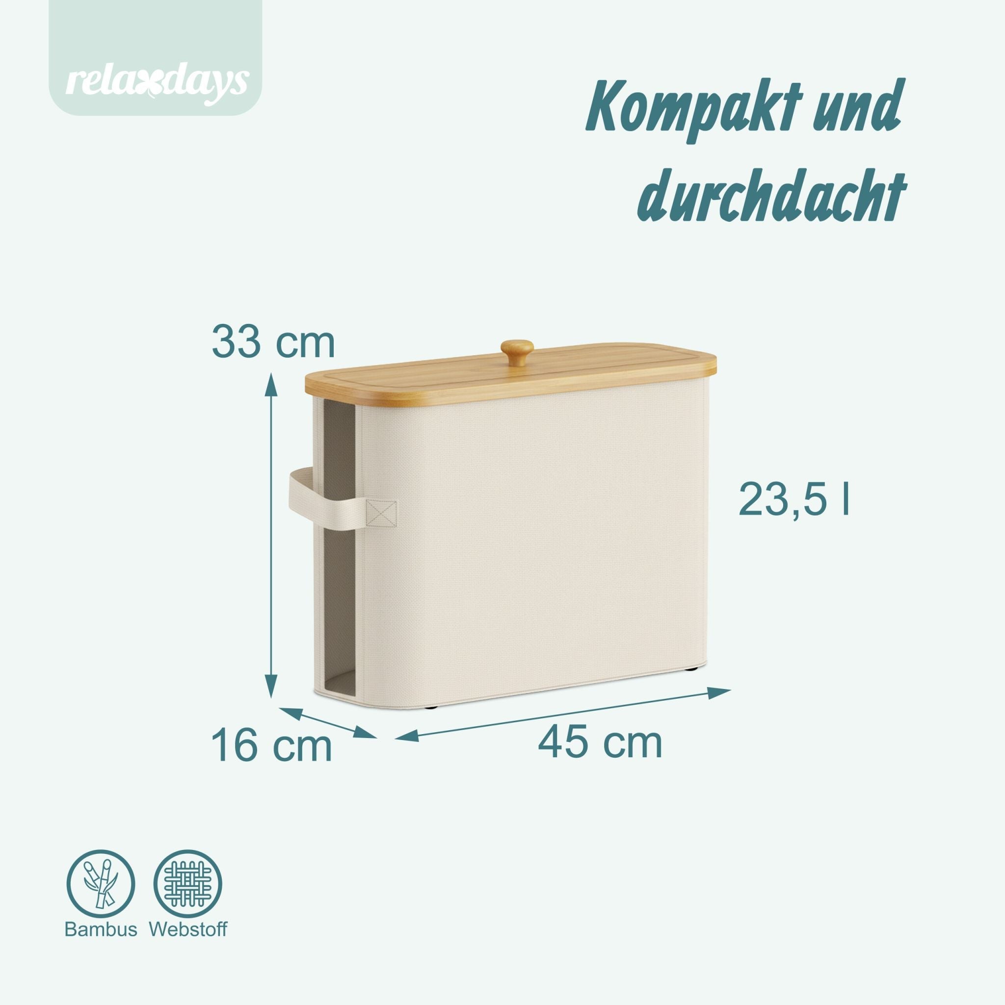 Toilettenpapier Aufbewahrung 12 Rollen Beige-Hellbraun