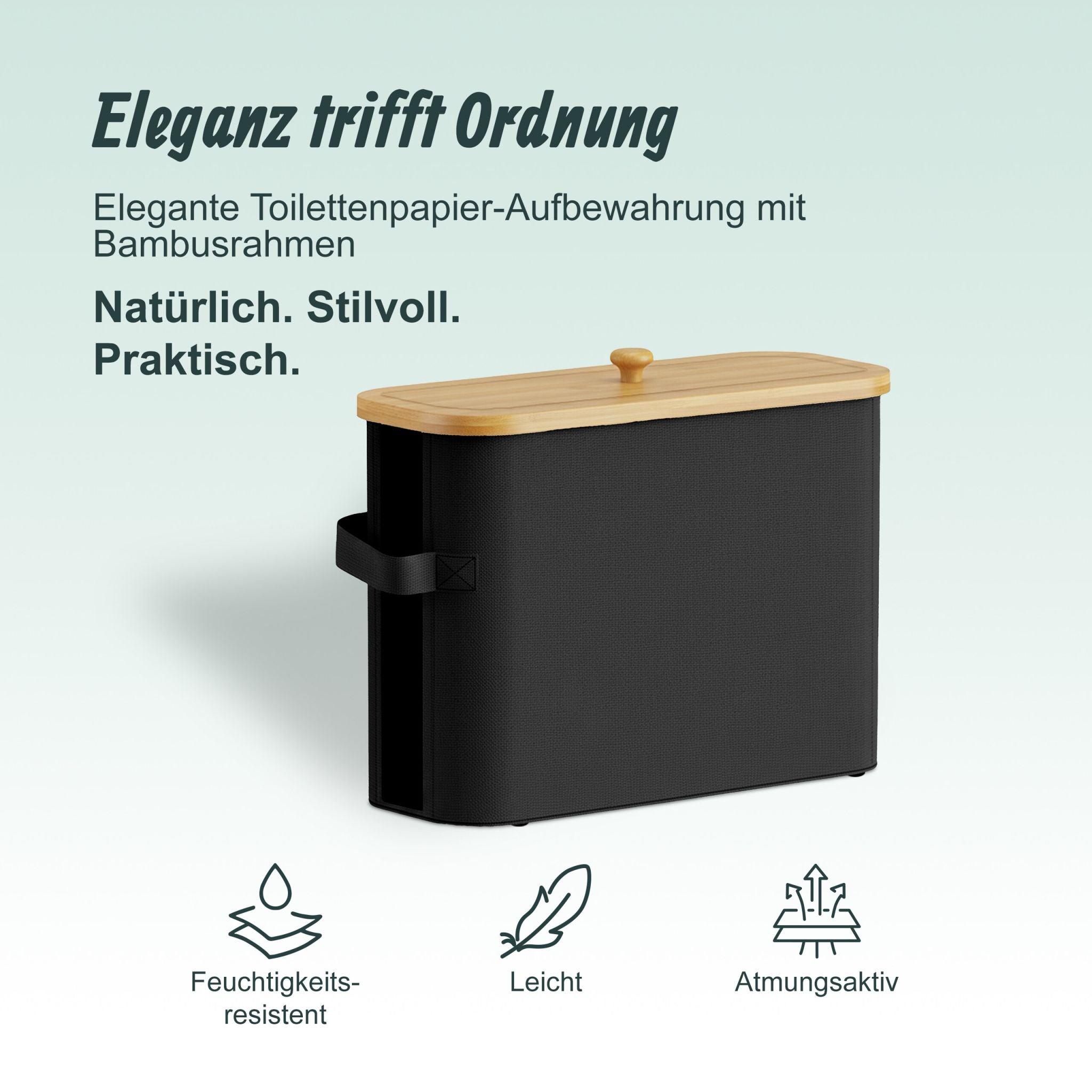 Toilettenpapier Aufbewahrung 12 Rollen Hellbraun-Schwarz