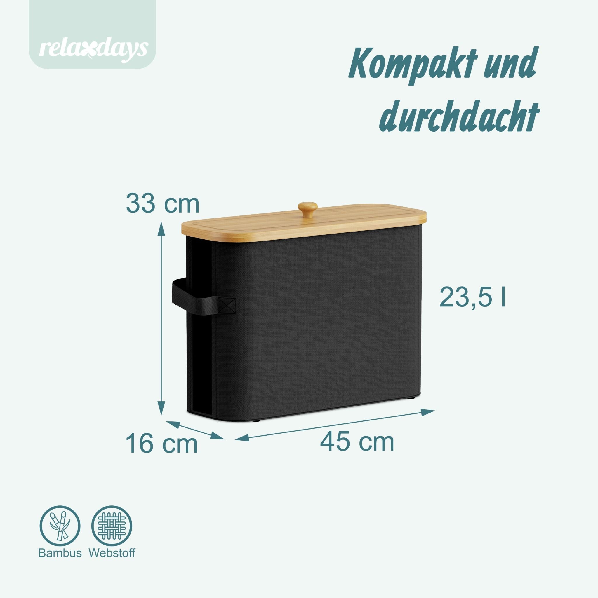 Toilettenpapier Aufbewahrung 12 Rollen Hellbraun-Schwarz