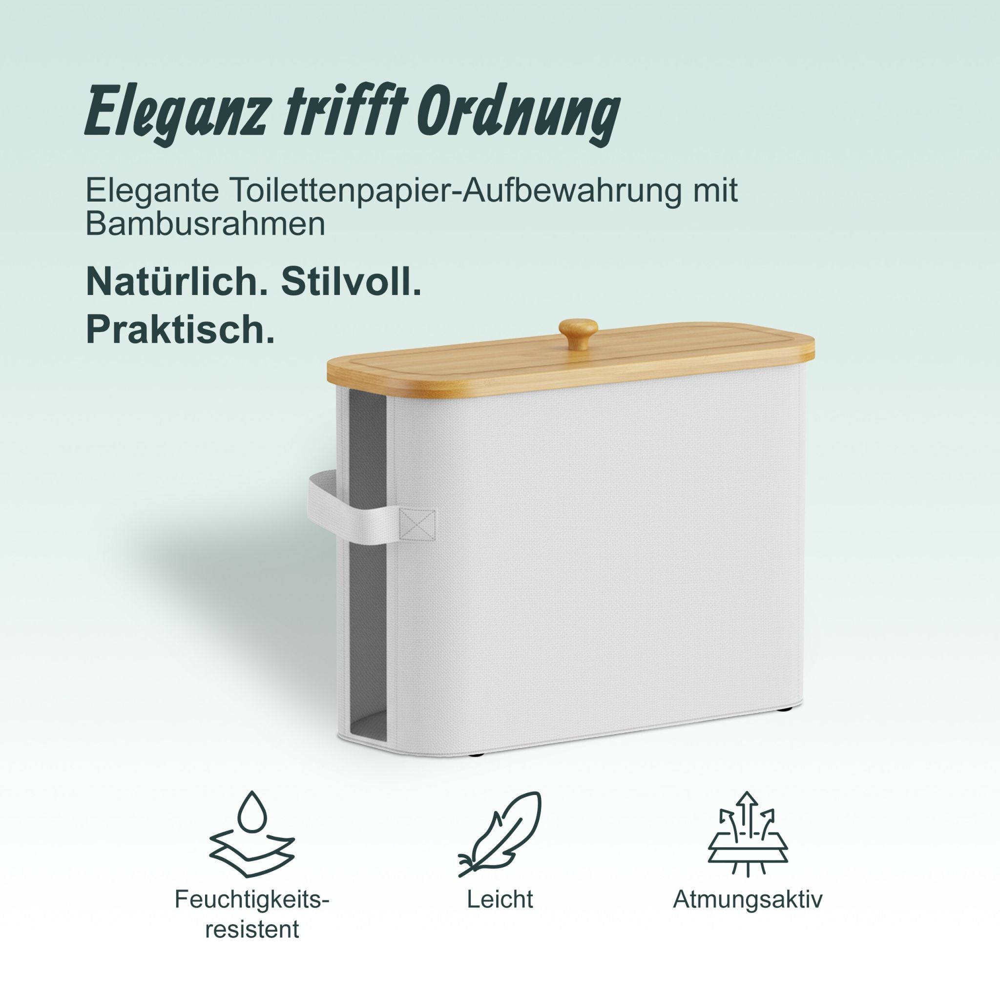 Toilettenpapier Aufbewahrung 12 Rollen Weiss-Hellbraun