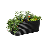 Hochbeet Metall halbrund Schwarz von Relaxdays