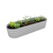 Hochbeet Metall halbrund Grau von Relaxdays