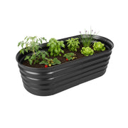 Hochbeet Metall halbrund Anthrazit von Relaxdays