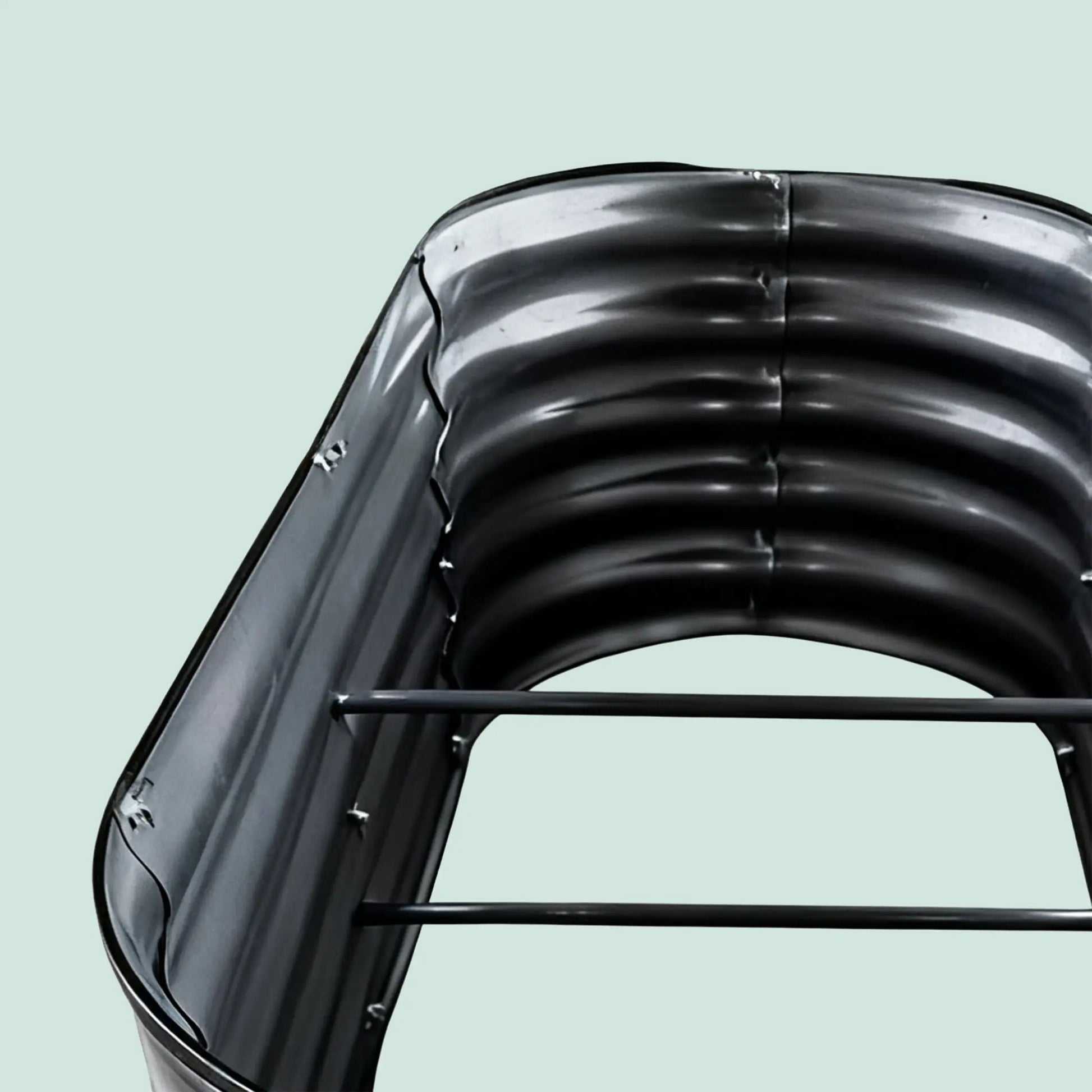 Hochbeet Metall halbrund Anthrazit von Relaxdays