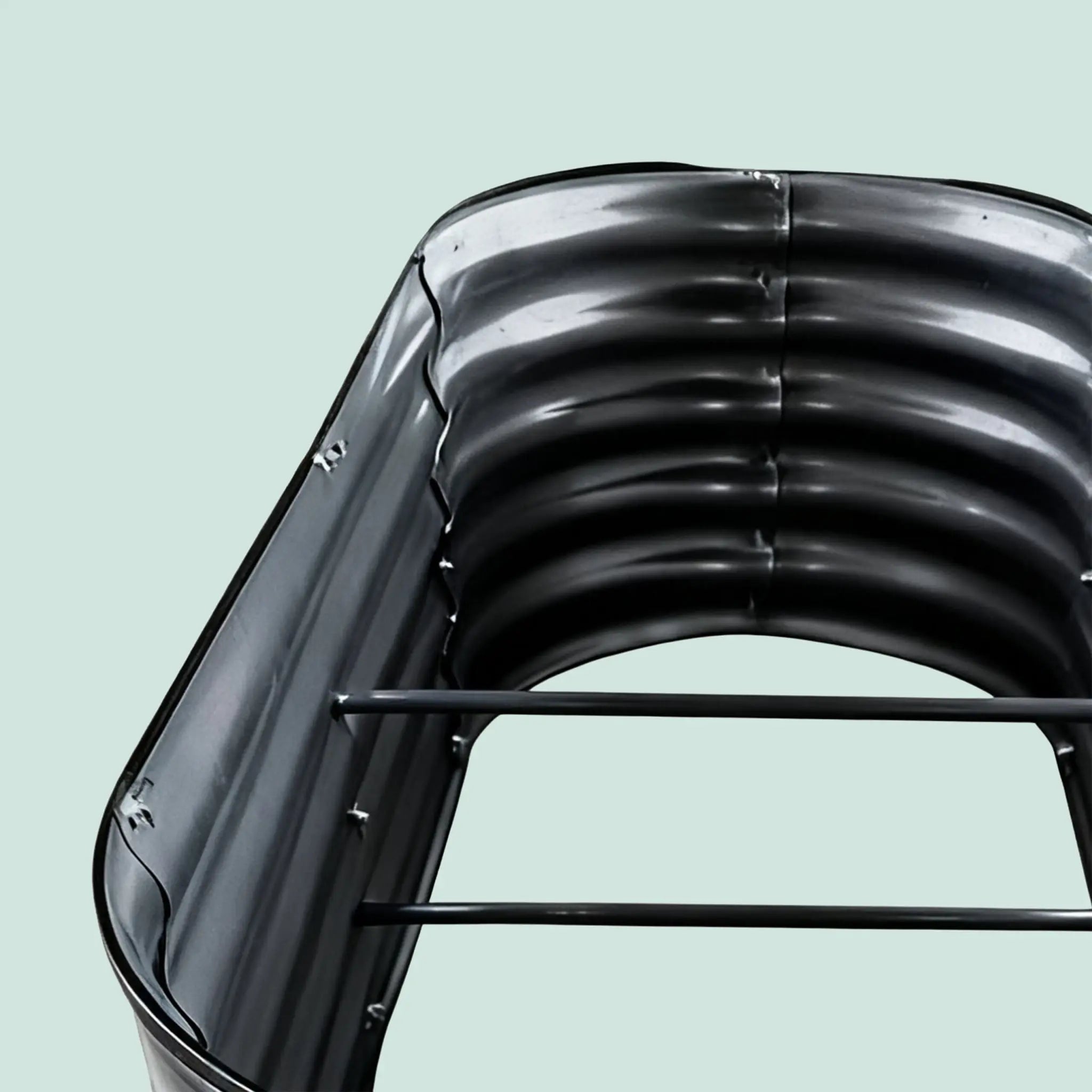Hochbeet Metall halbrund Anthrazit von Relaxdays