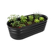 Hochbeet Metall halbrund Schwarz von Relaxdays