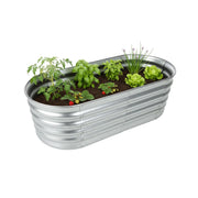 Hochbeet Metall halbrund Silber von Relaxdays
