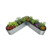 Hochbeet in L-Form Silber von Relaxdays