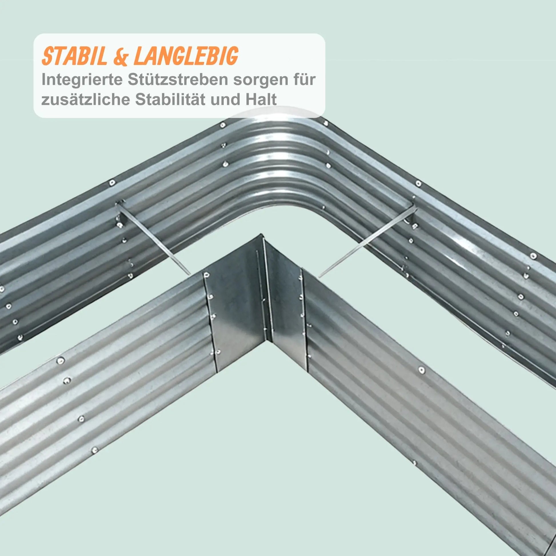 Hochbeet in L-Form Silber von Relaxdays