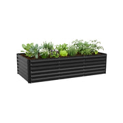 Hochbeet Metall 57 x 240 x 60cm Schwarz von Relaxdays