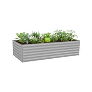 Hochbeet Metall 57 x 240 x 60cm Grau von Relaxdays