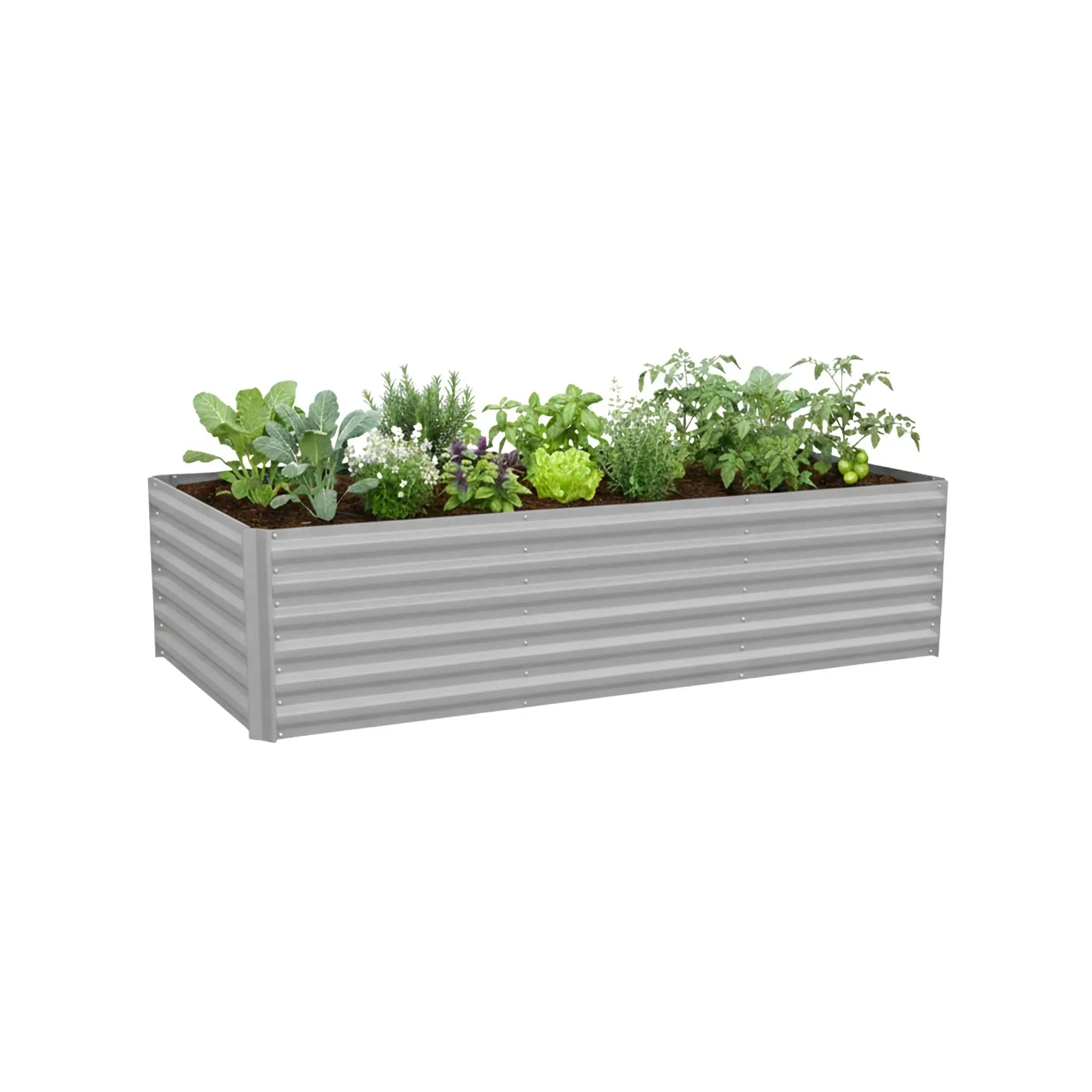 Hochbeet Metall 57 x 240 x 60cm Grau von Relaxdays