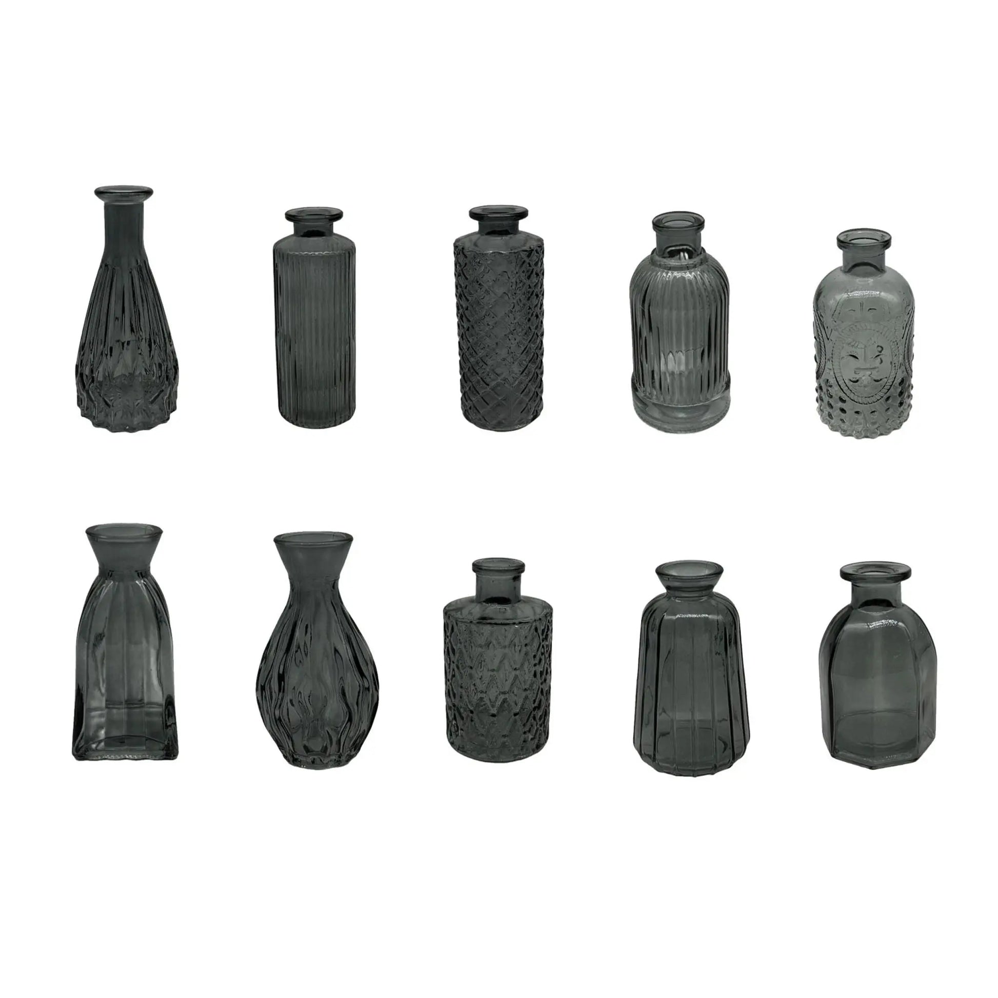 Deko Vasen 10er-Set Grau von Relaxdays