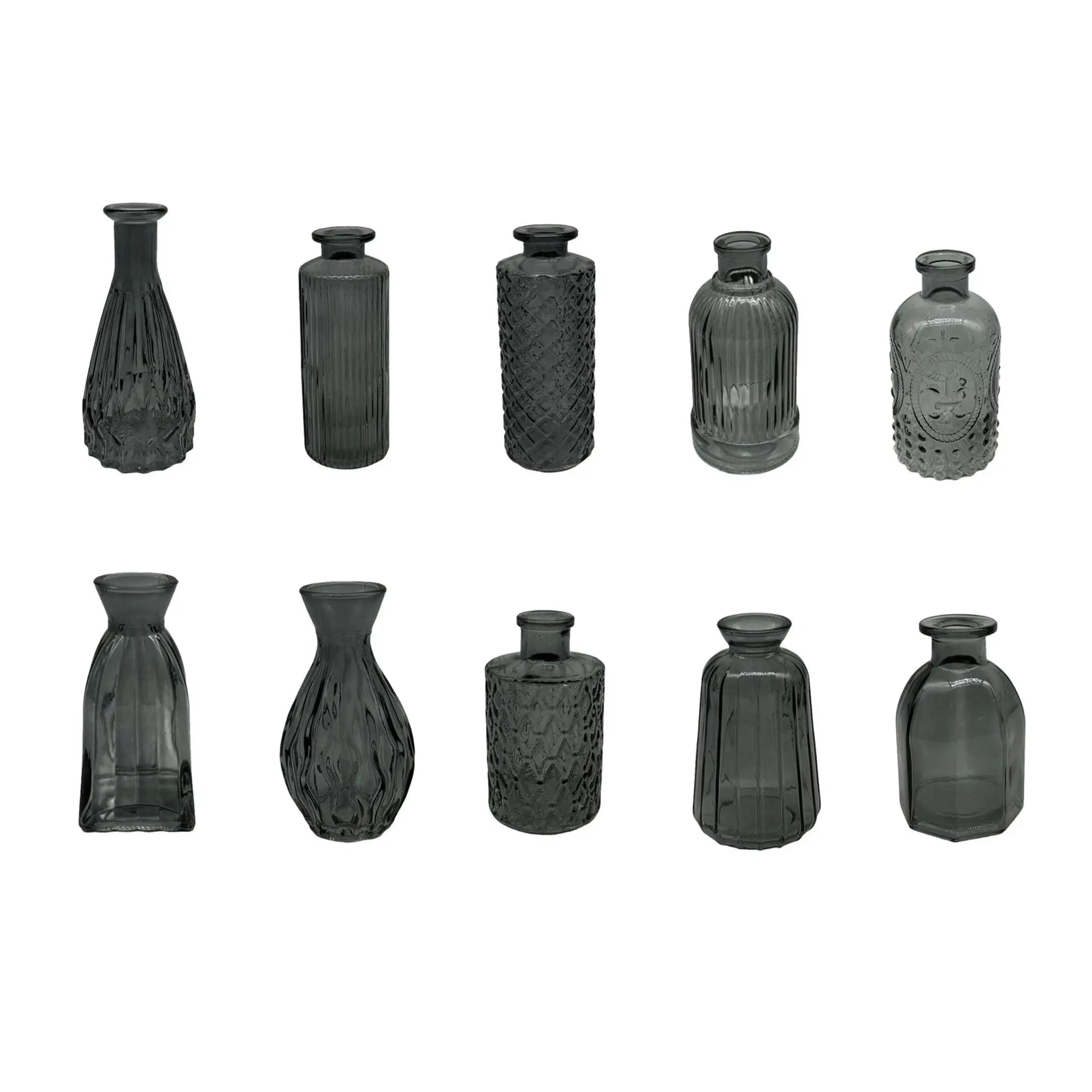 Deko Vasen 10er-Set Grau von Relaxdays