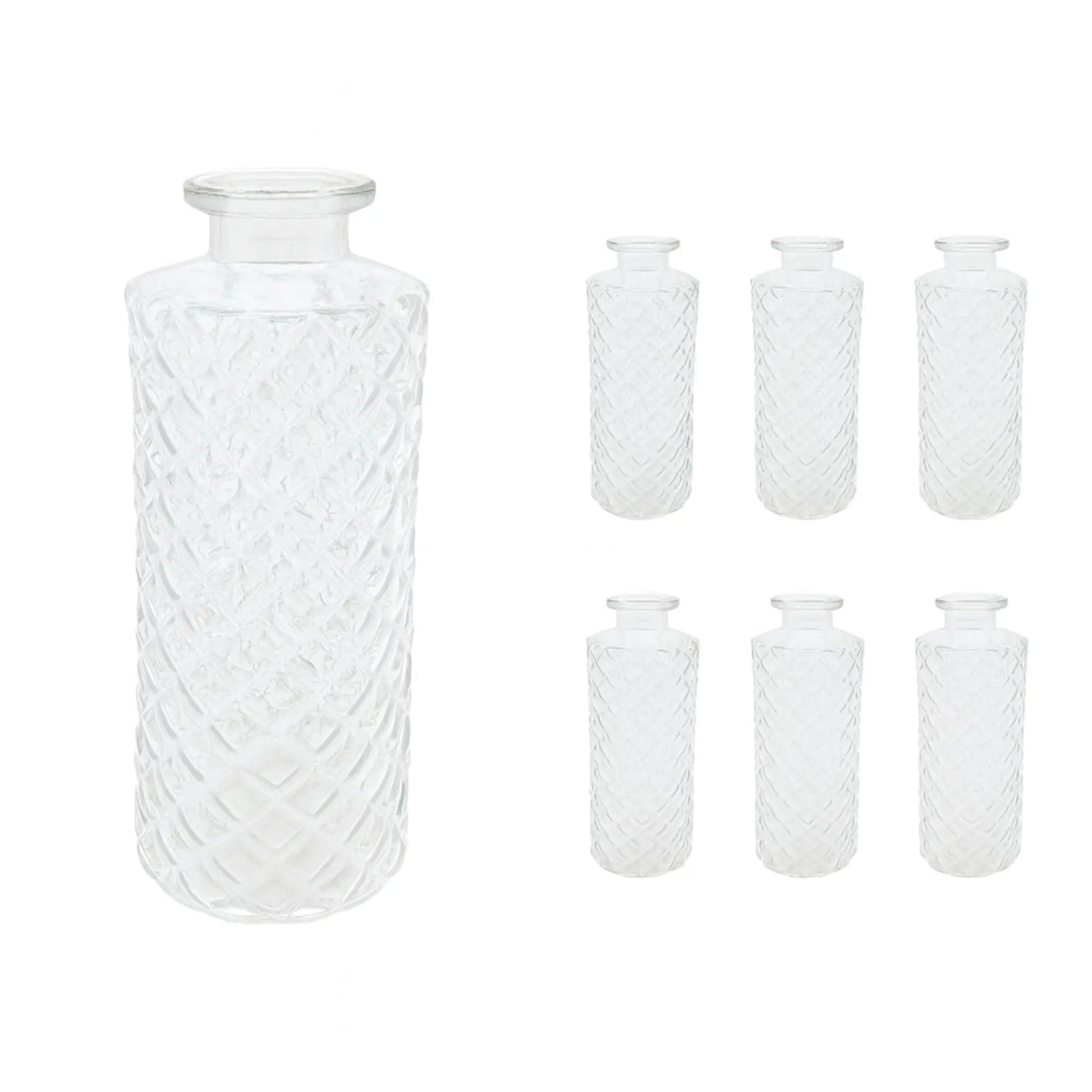 Deko Vasen 6er-Set Transparent von Relaxdays