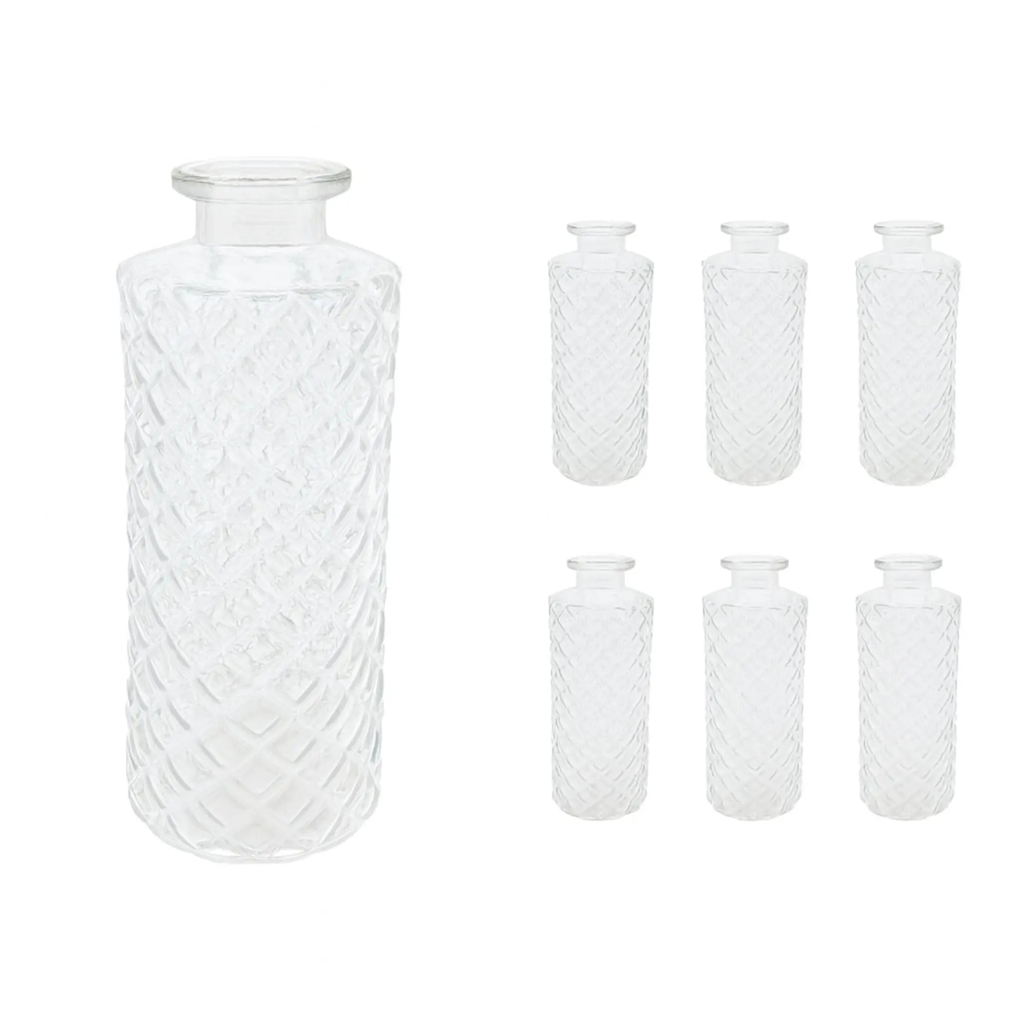 Deko Vasen 6er-Set Transparent von Relaxdays