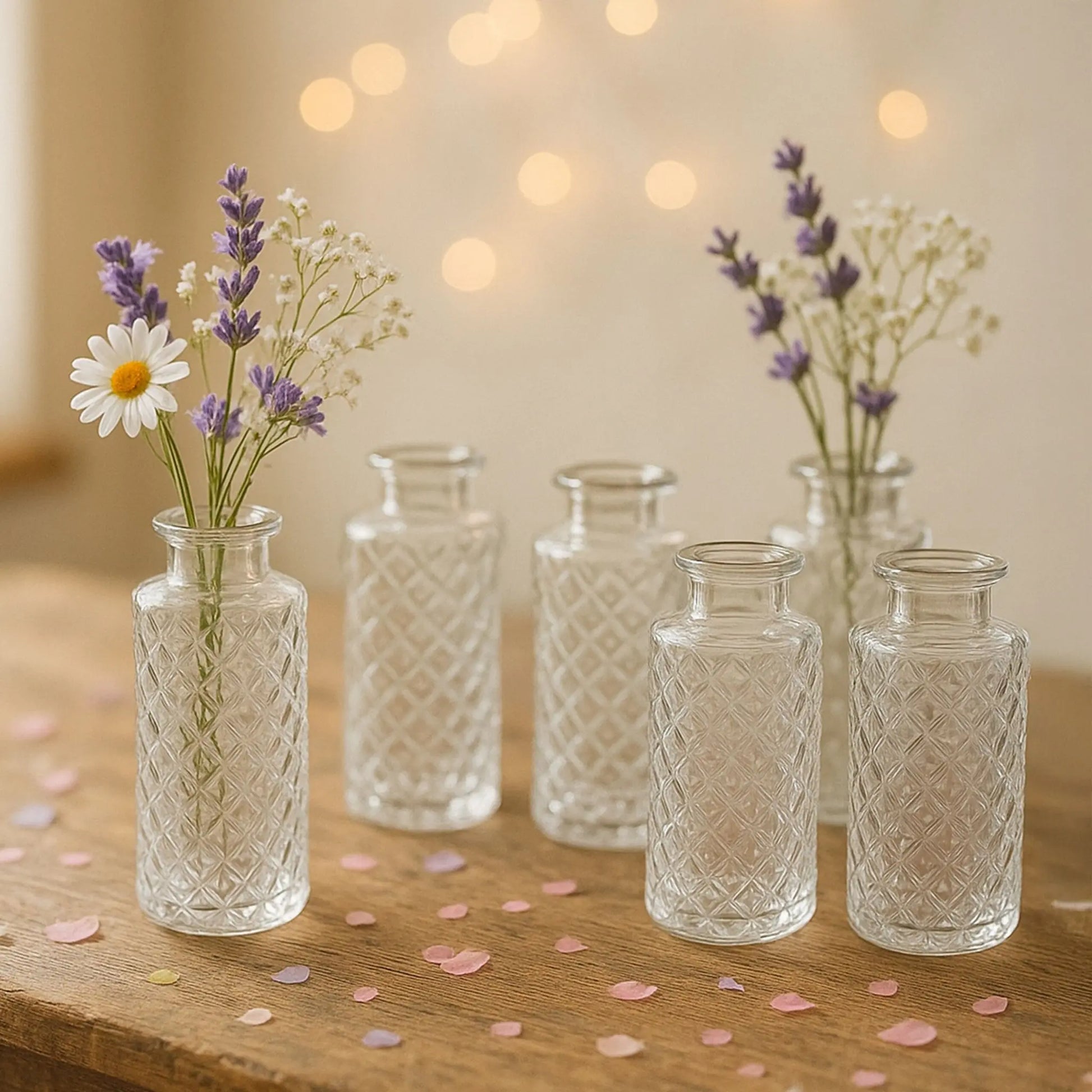 Deko Vasen 6er-Set Transparent von Relaxdays