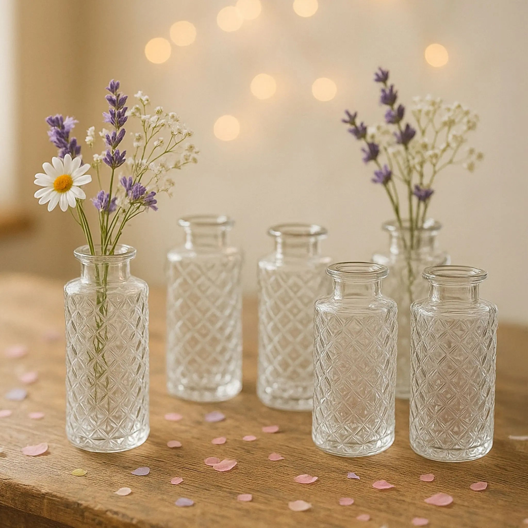 Deko Vasen 6er-Set Transparent von Relaxdays