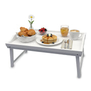 Betttablett Bambus Weiss von Relaxdays
