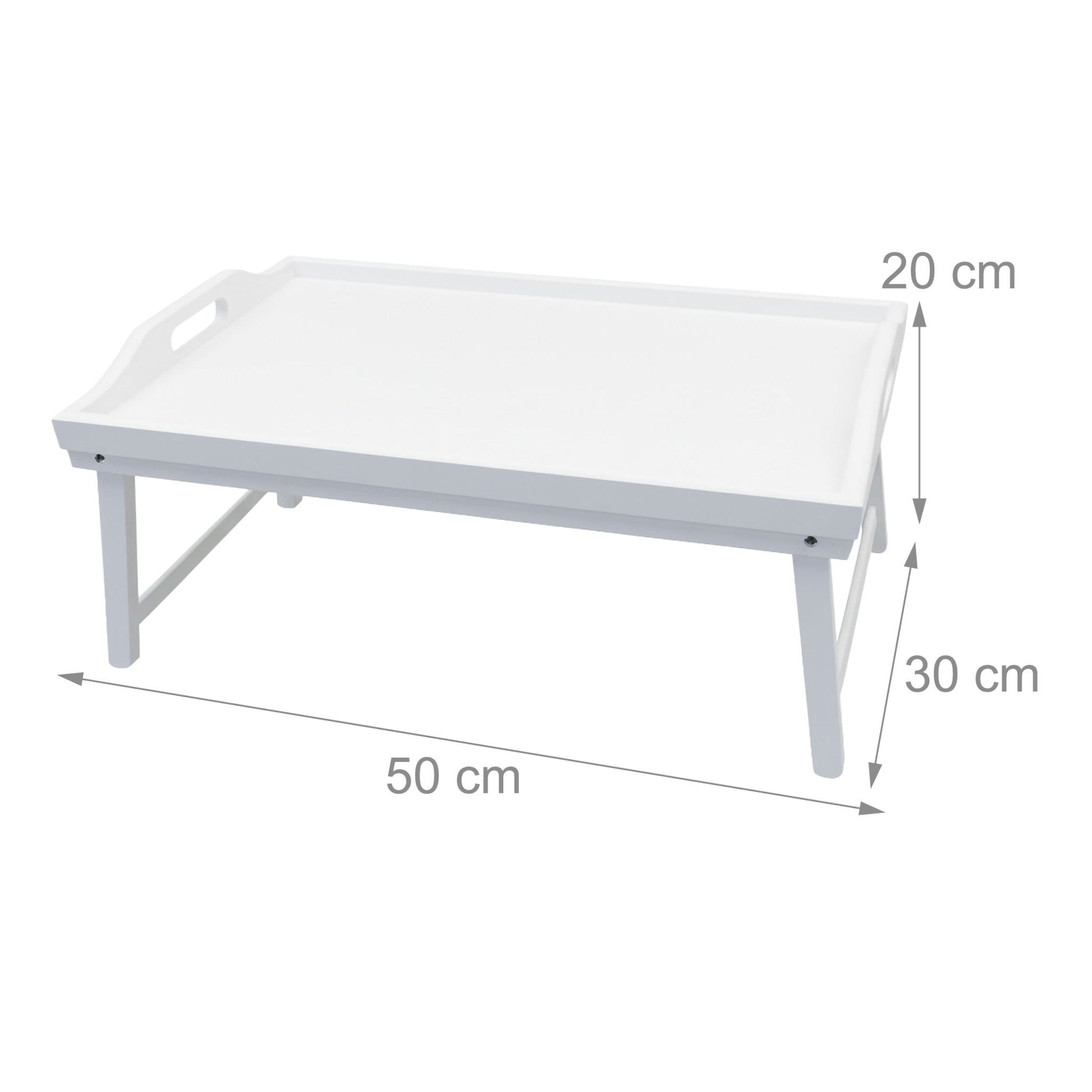 Betttablett Bambus Weiss von Relaxdays