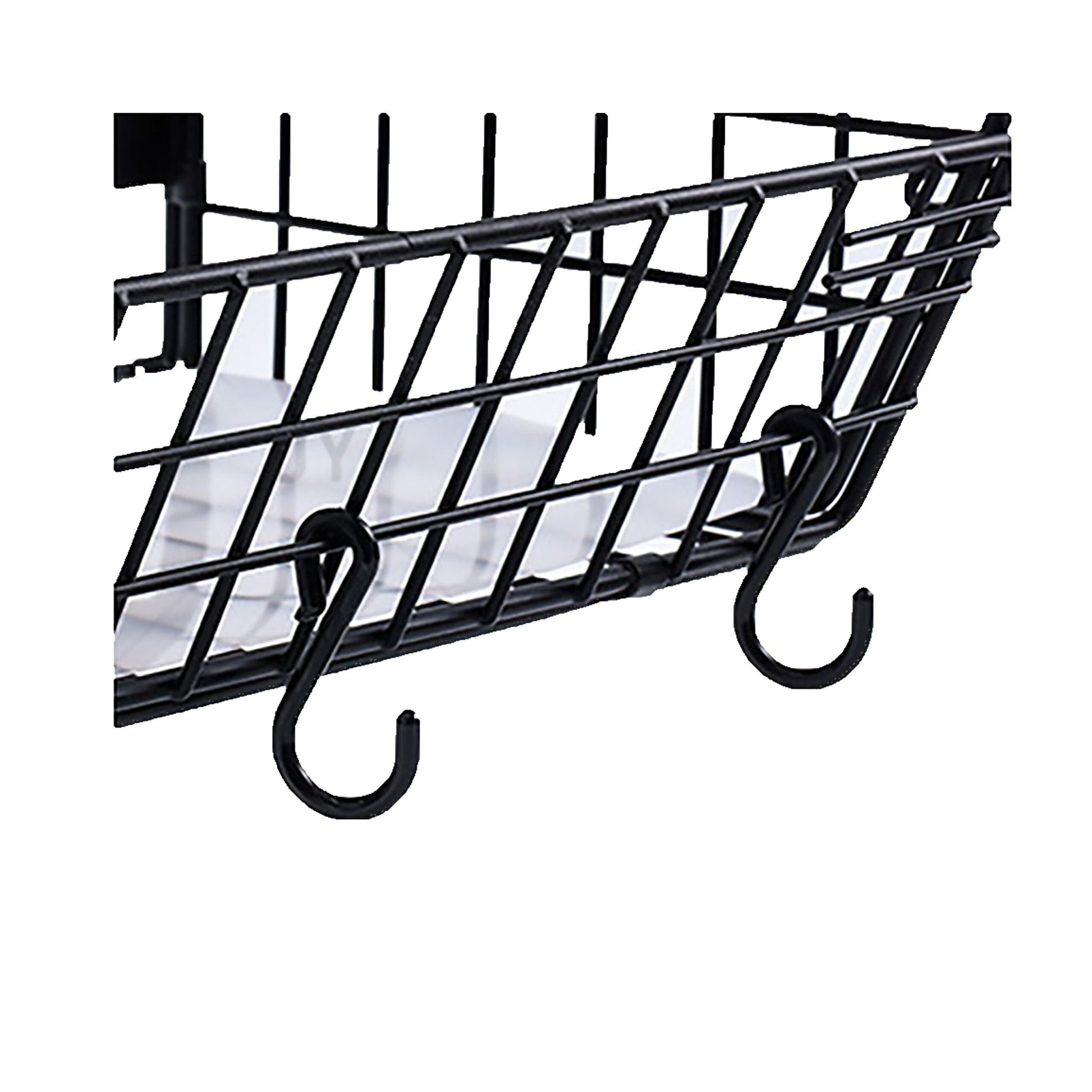 Obstkorb Wandregal magnetisch 2er-Set Hellbraun-Schwarz von Relaxdays