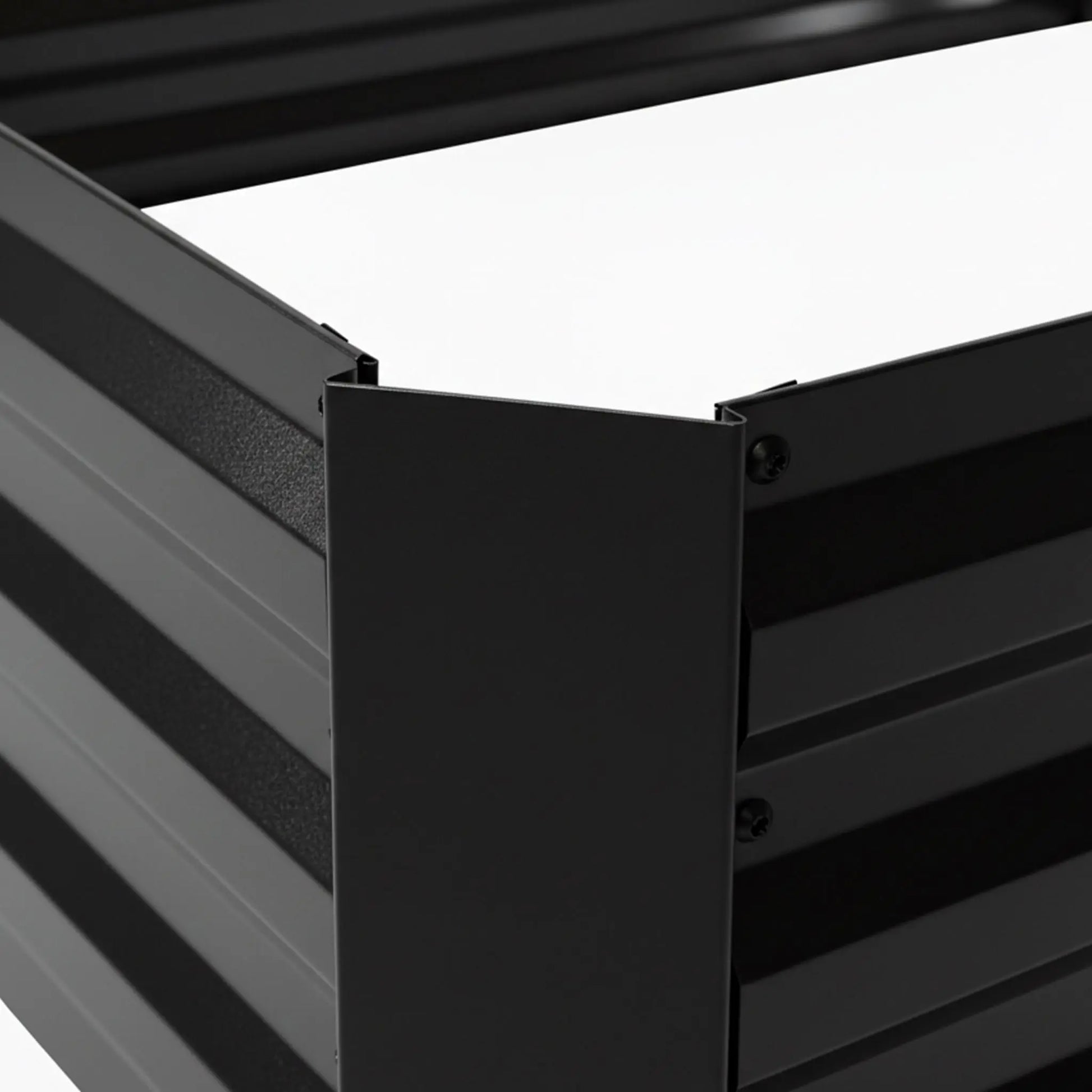 Hochbeet Metall 57x180x90cm Schwarz von Relaxdays