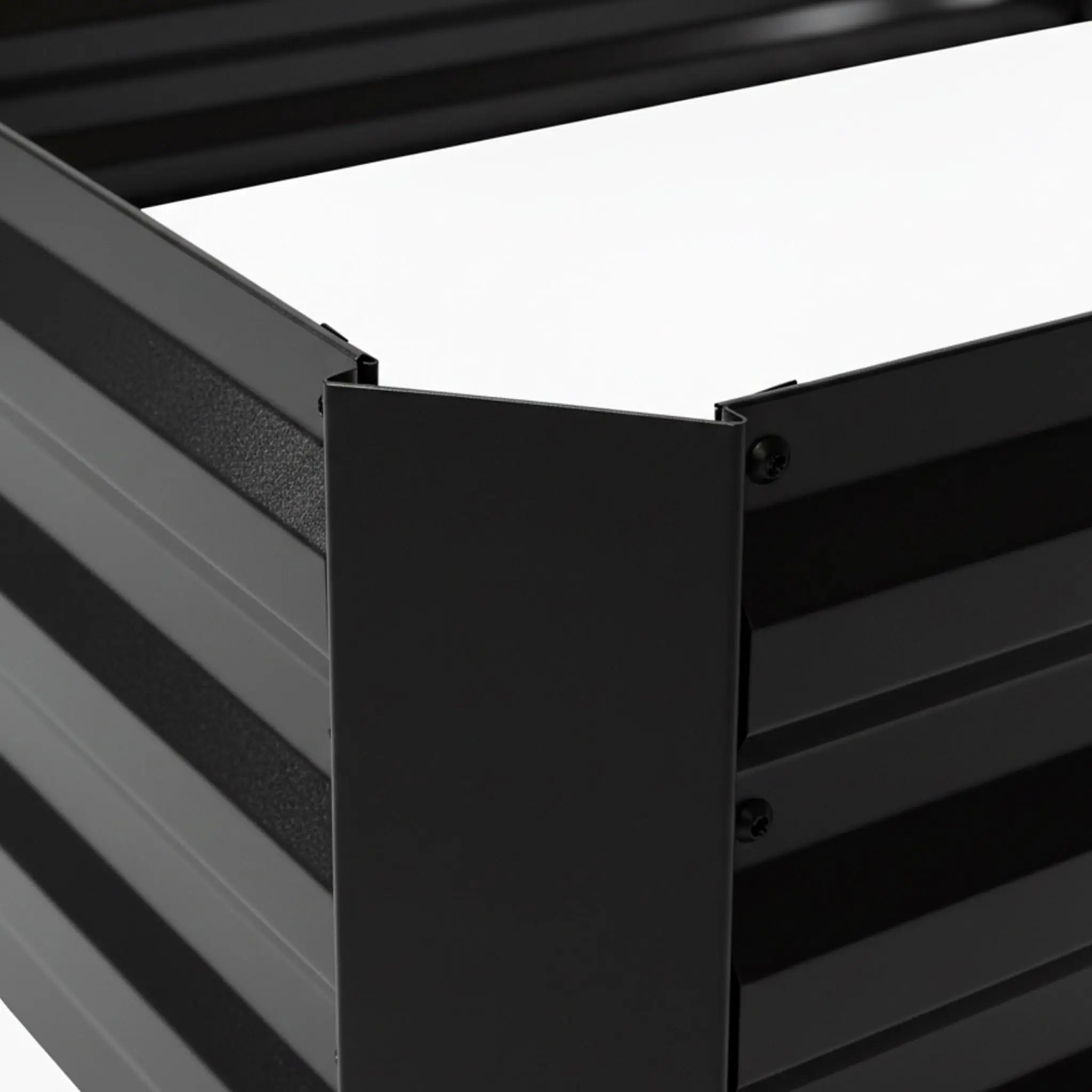 Hochbeet Metall 57x180x90cm Schwarz von Relaxdays
