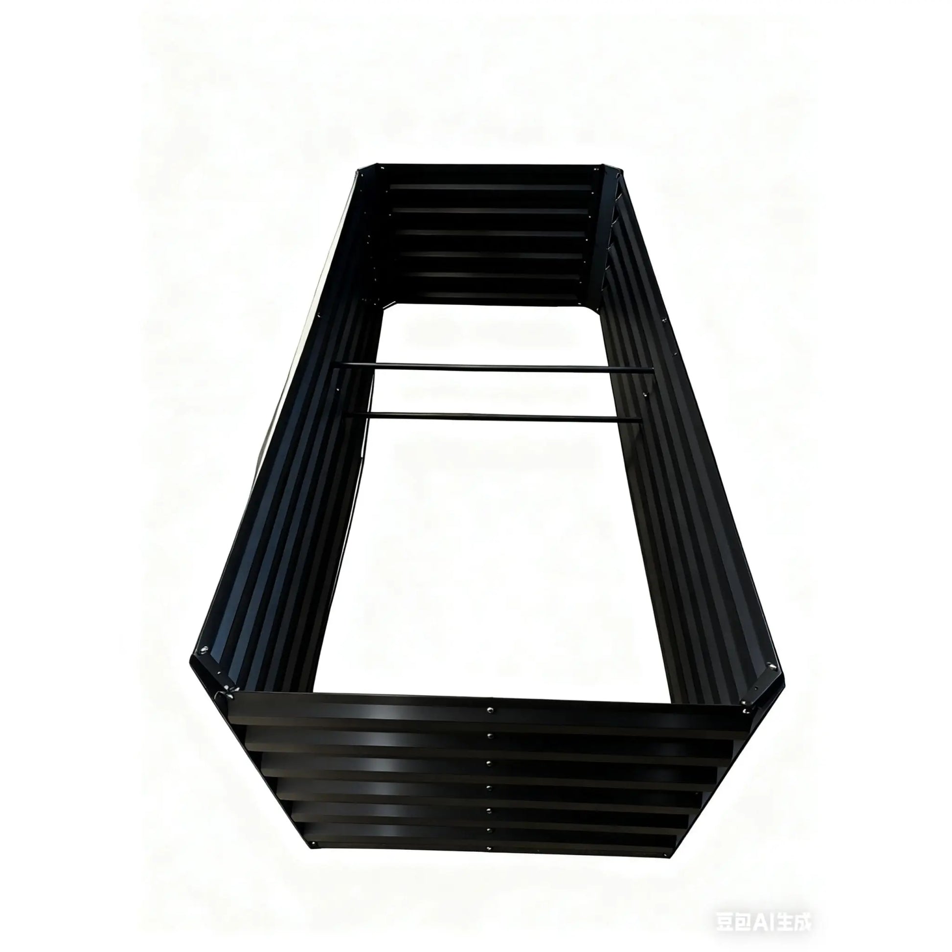 Hochbeet Metall 57x180x90cm Schwarz von Relaxdays