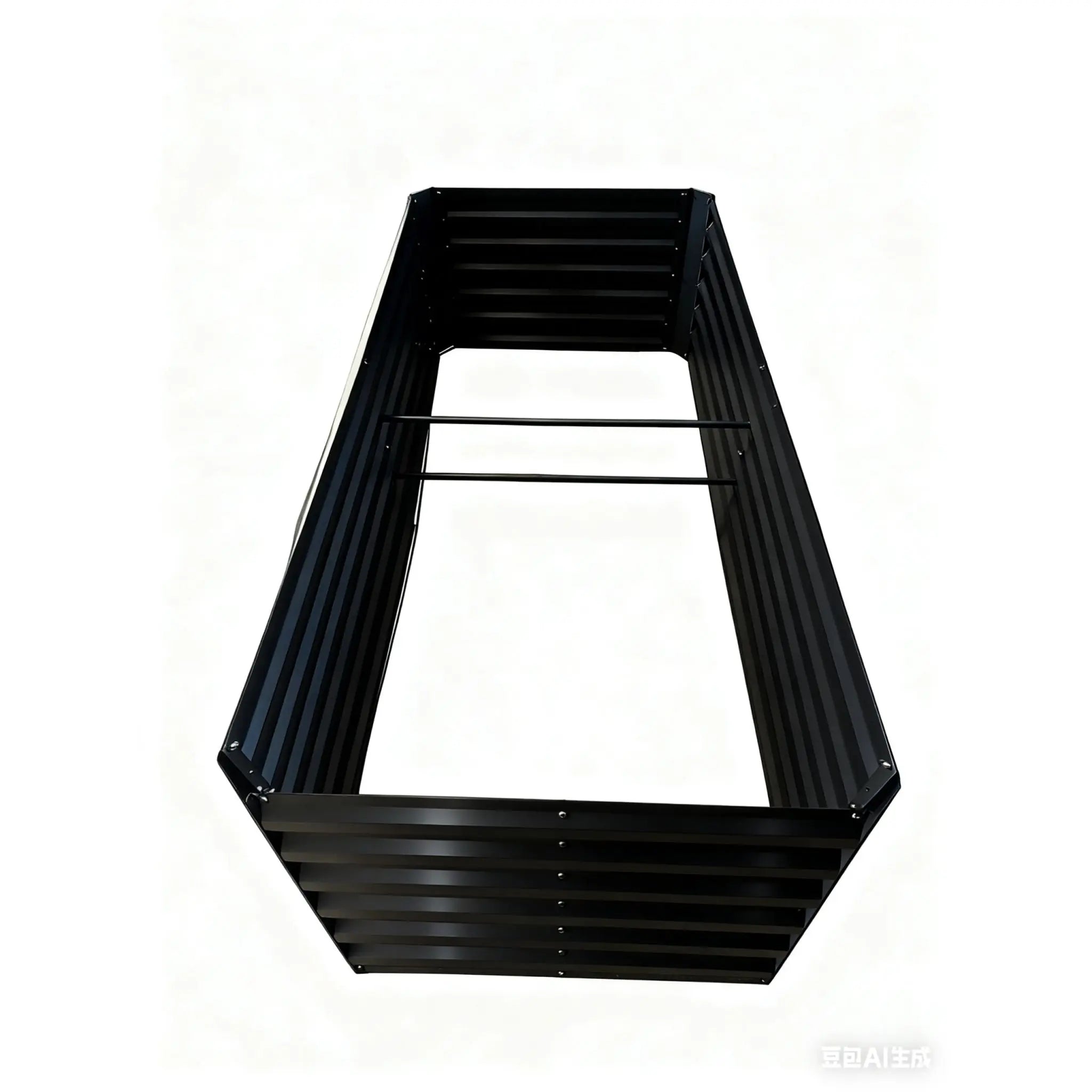 Hochbeet Metall 57x180x90cm Schwarz von Relaxdays