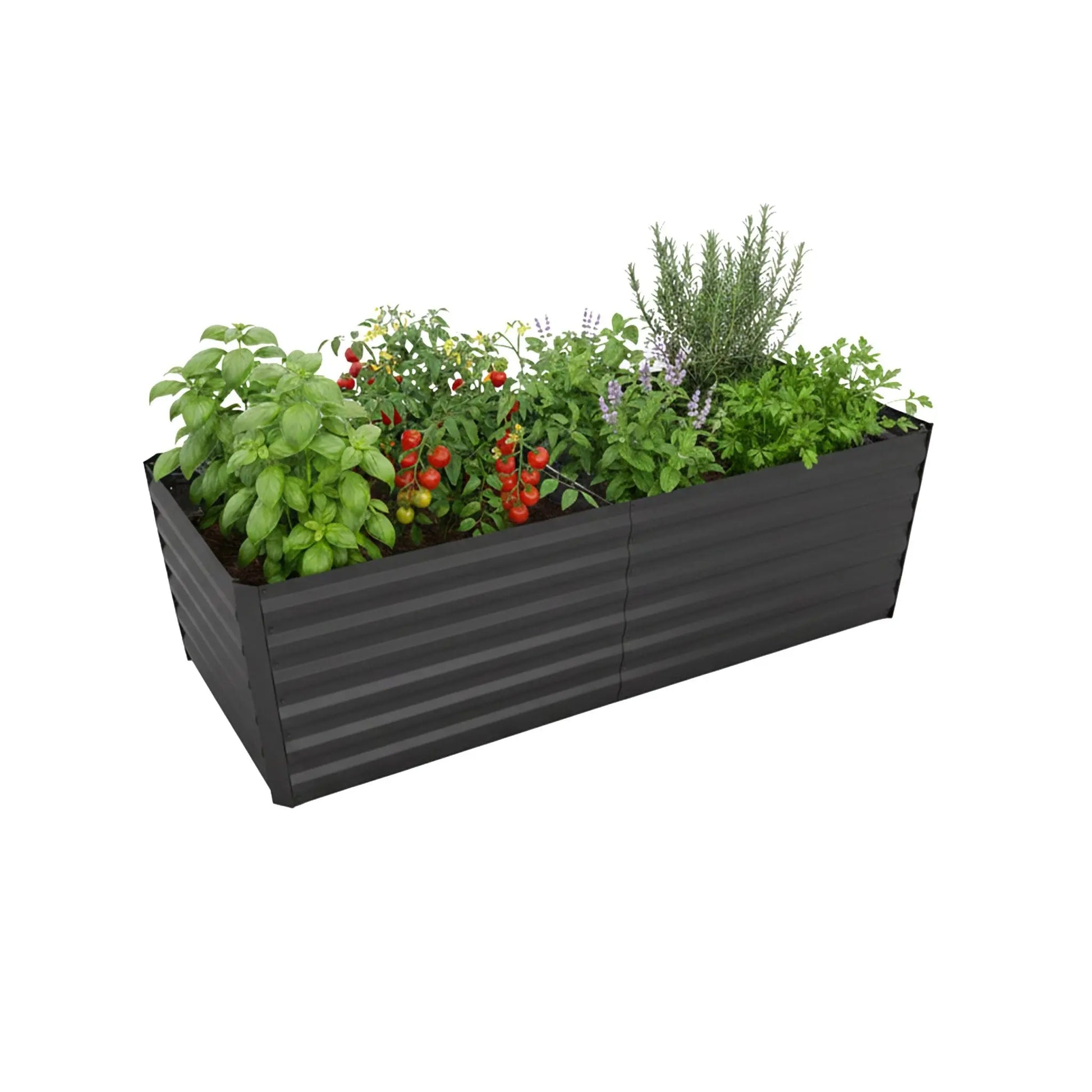 Hochbeet Metall eckig Anthrazit von Relaxdays