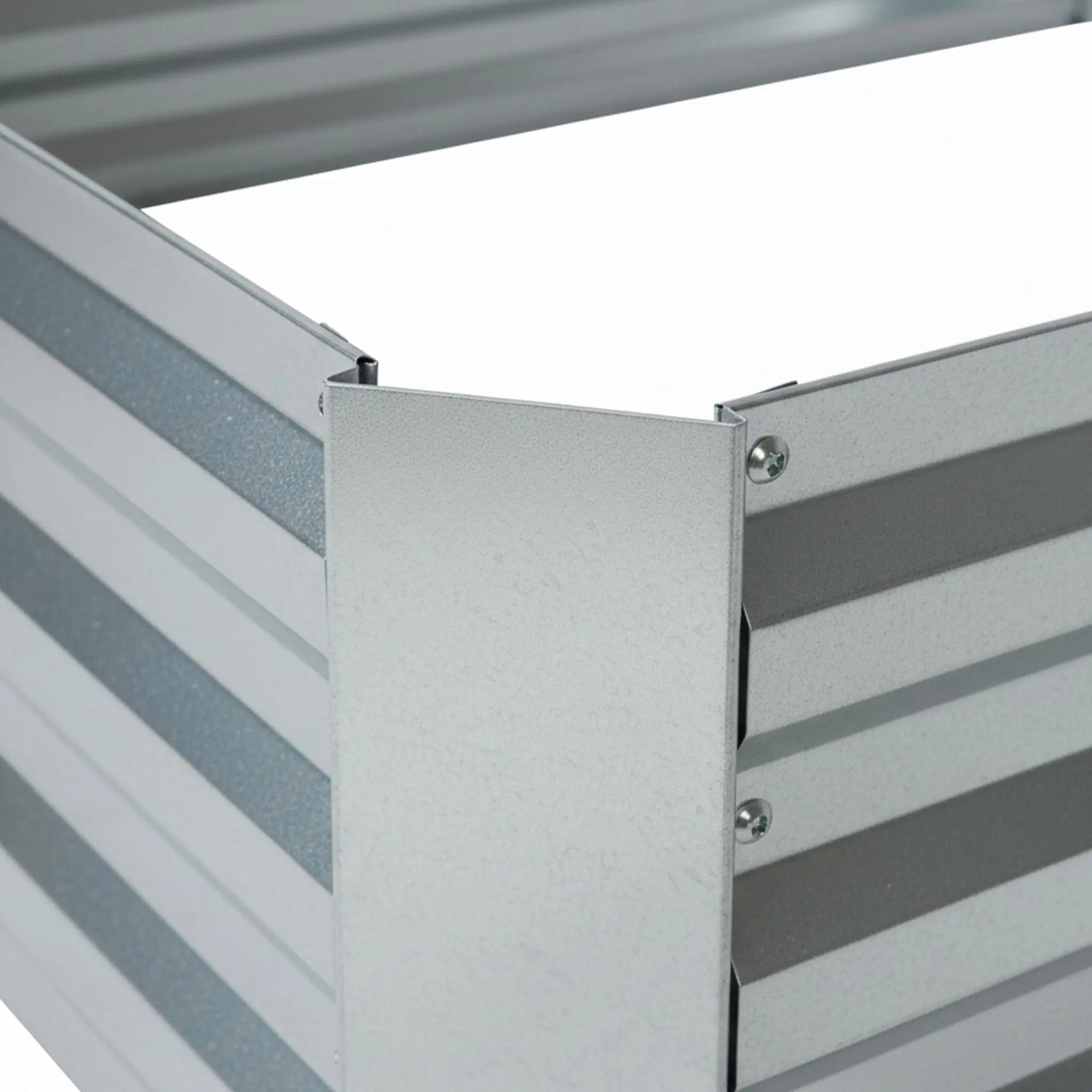 Hochbeet Metall eckig Silber von Relaxdays