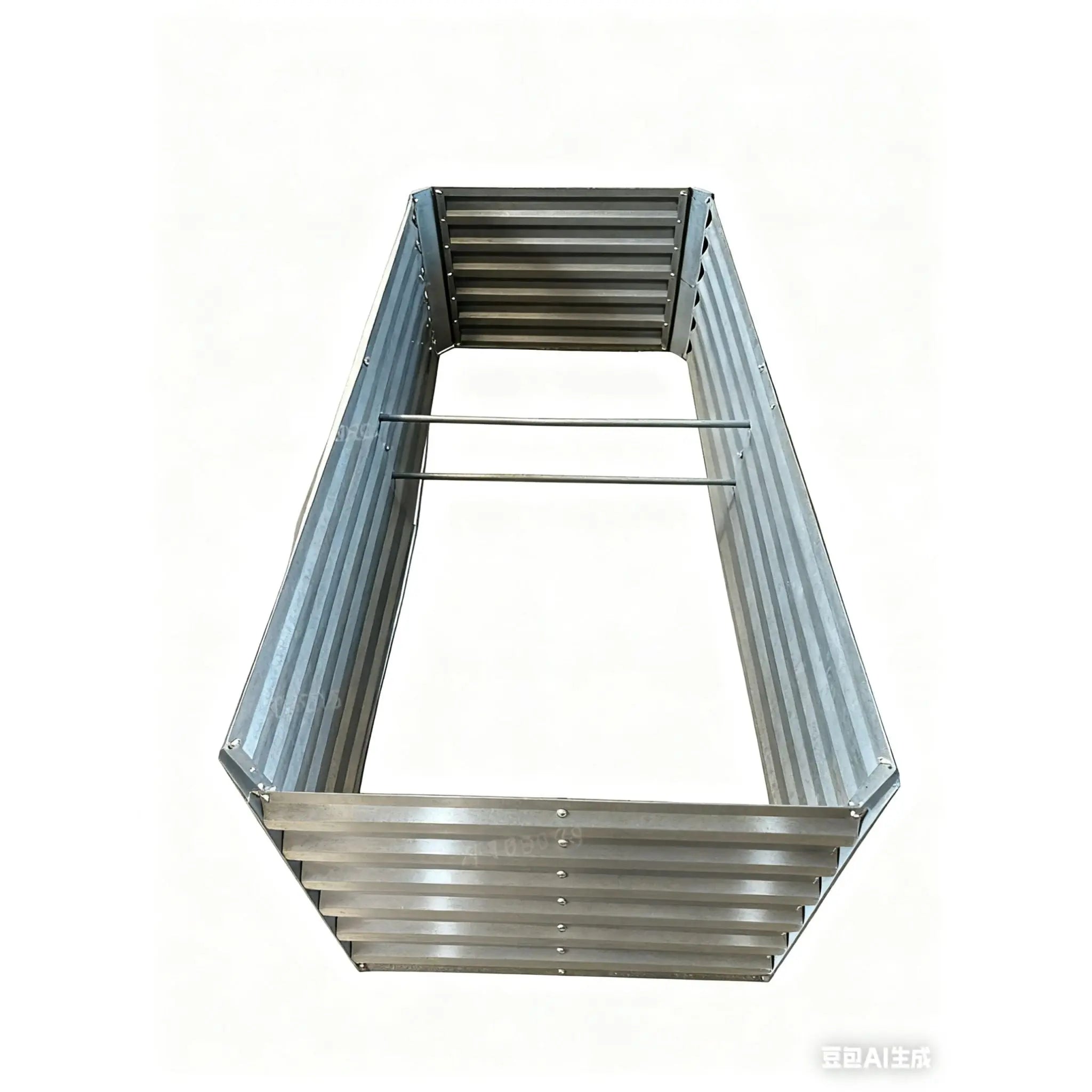 Hochbeet Metall eckig Silber von Relaxdays