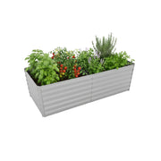 Hochbeet Metall eckig Grau von Relaxdays
