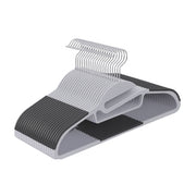 Gummierte Kleiderbügel 20er-Set Schwarz-Grau von Relaxdays