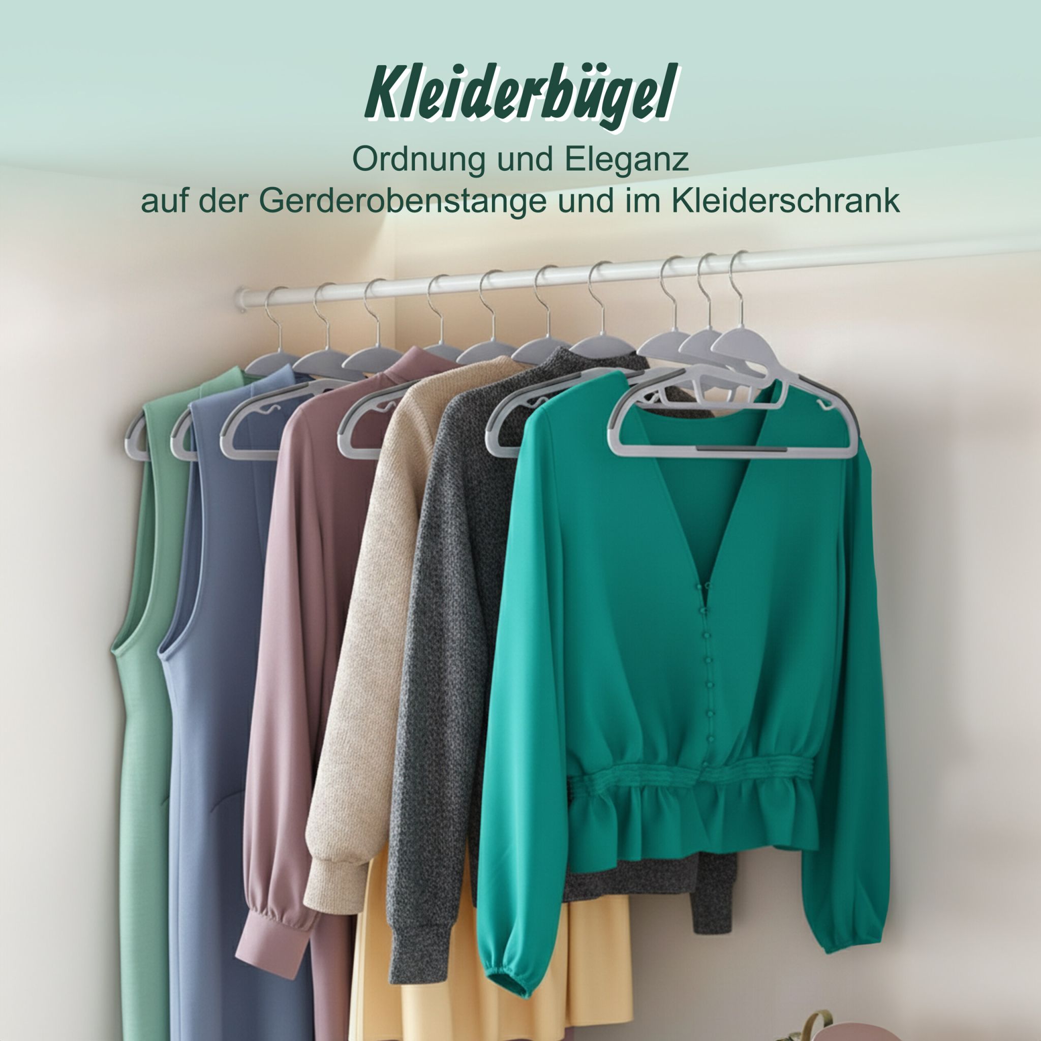 Gummierte Kleiderbügel 20er-Set Schwarz-Grau von Relaxdays