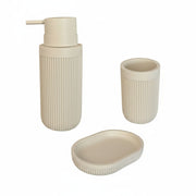 Bad Accessoires 3-teilig Beige von Relaxdays