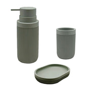 Bad Accessoires 3-teilig Grau von Relaxdays