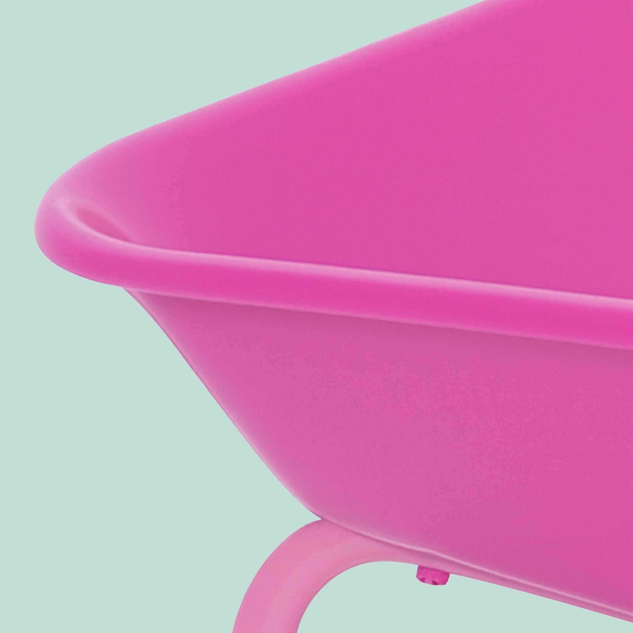 Schubkarre für Kinder rosa Pink-Schwarz von Relaxdays