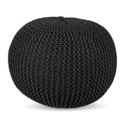Gestrickter Pouf Anthrazit von Relaxdays