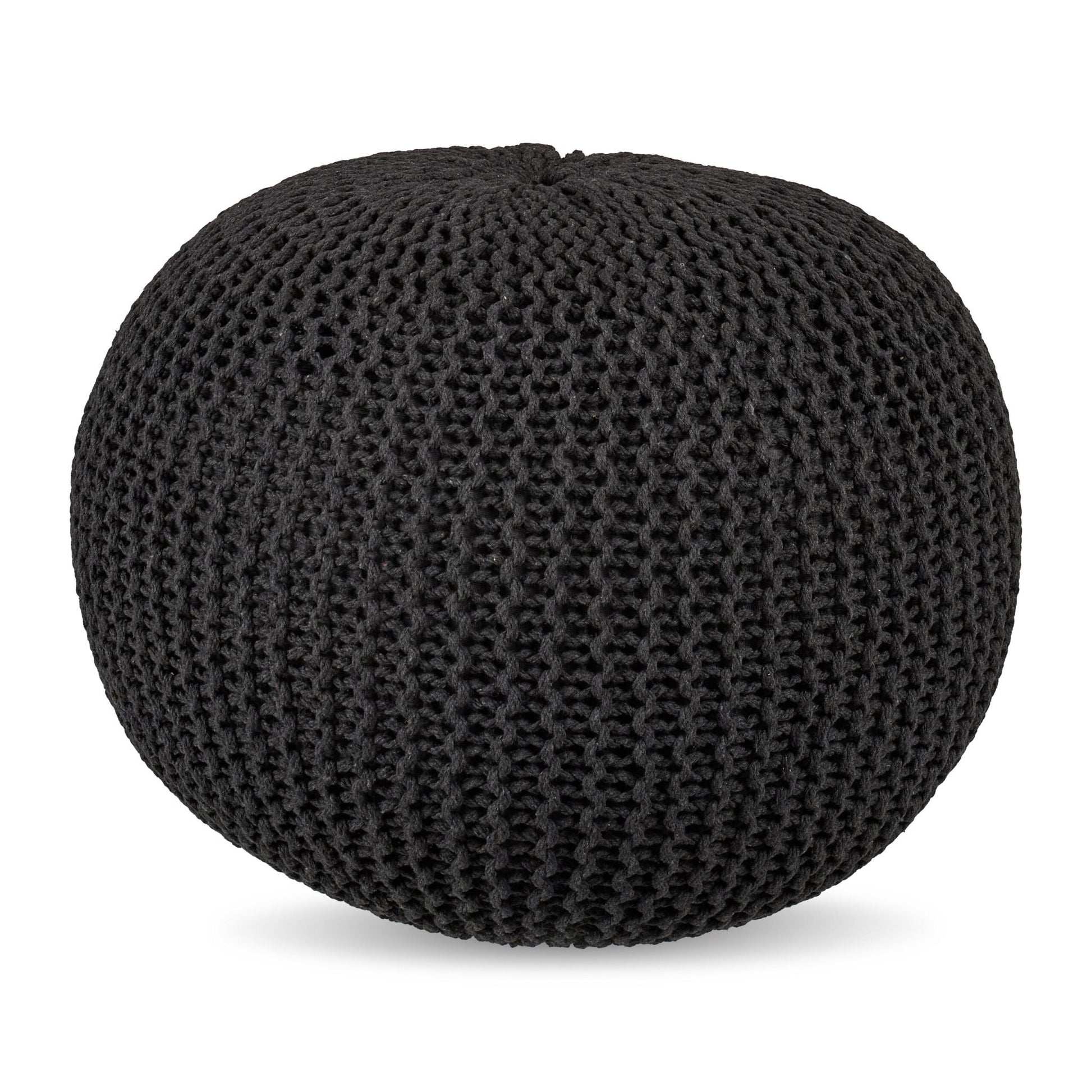 Gestrickter Pouf Anthrazit von Relaxdays