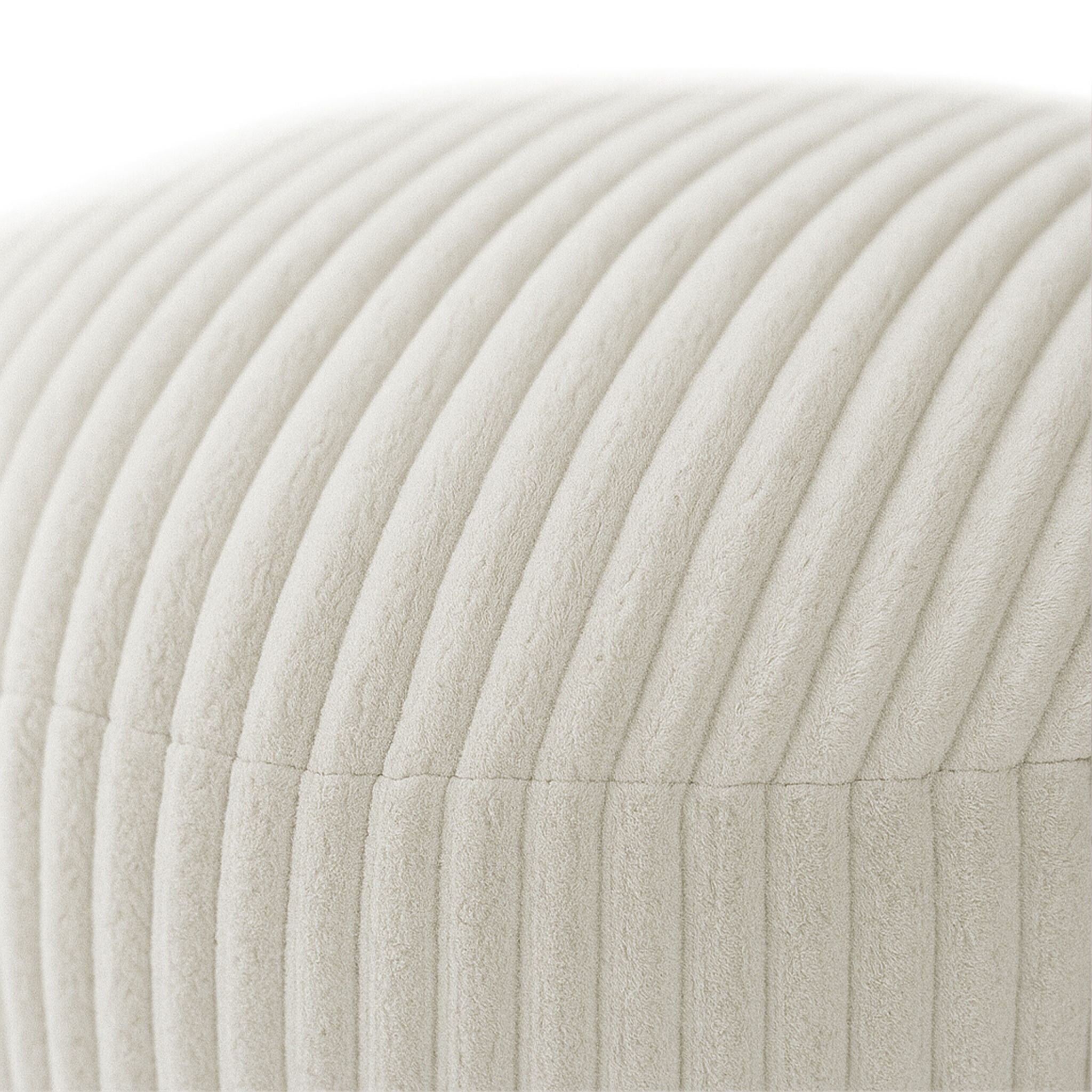 Pouf mit Cordbezug Beige von Relaxdays