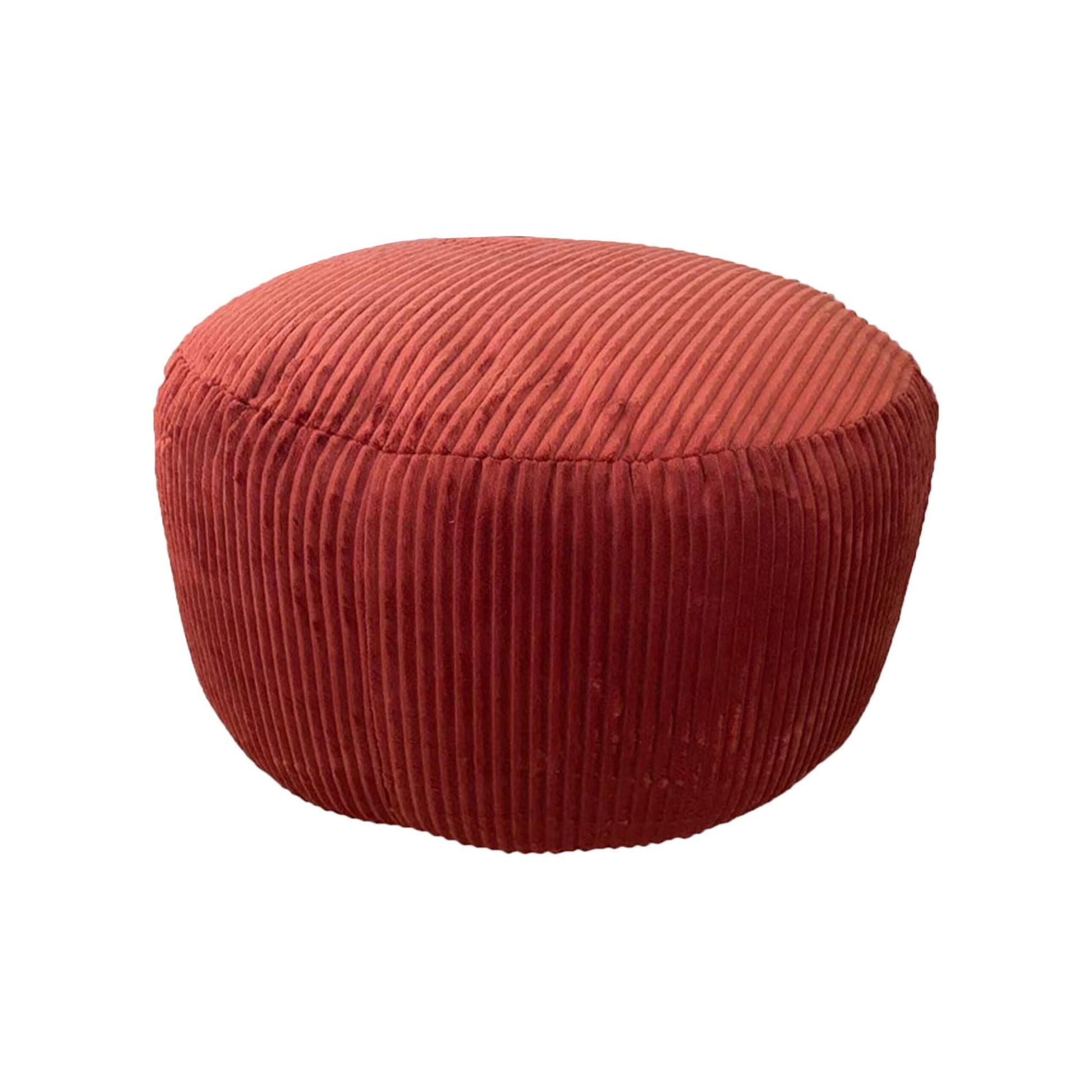 Pouf mit Cordbezug Dunkelrot von Relaxdays
