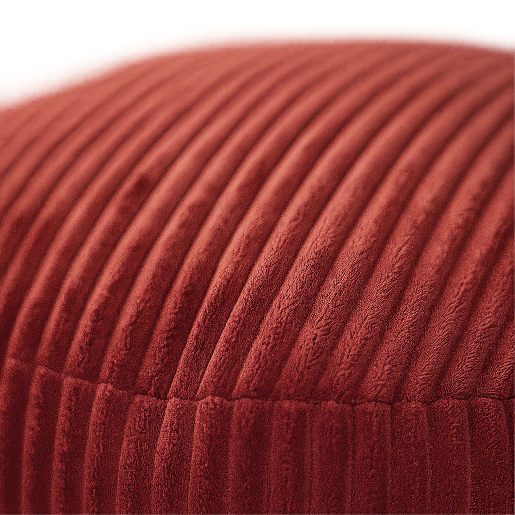 Pouf mit Cordbezug Dunkelrot von Relaxdays