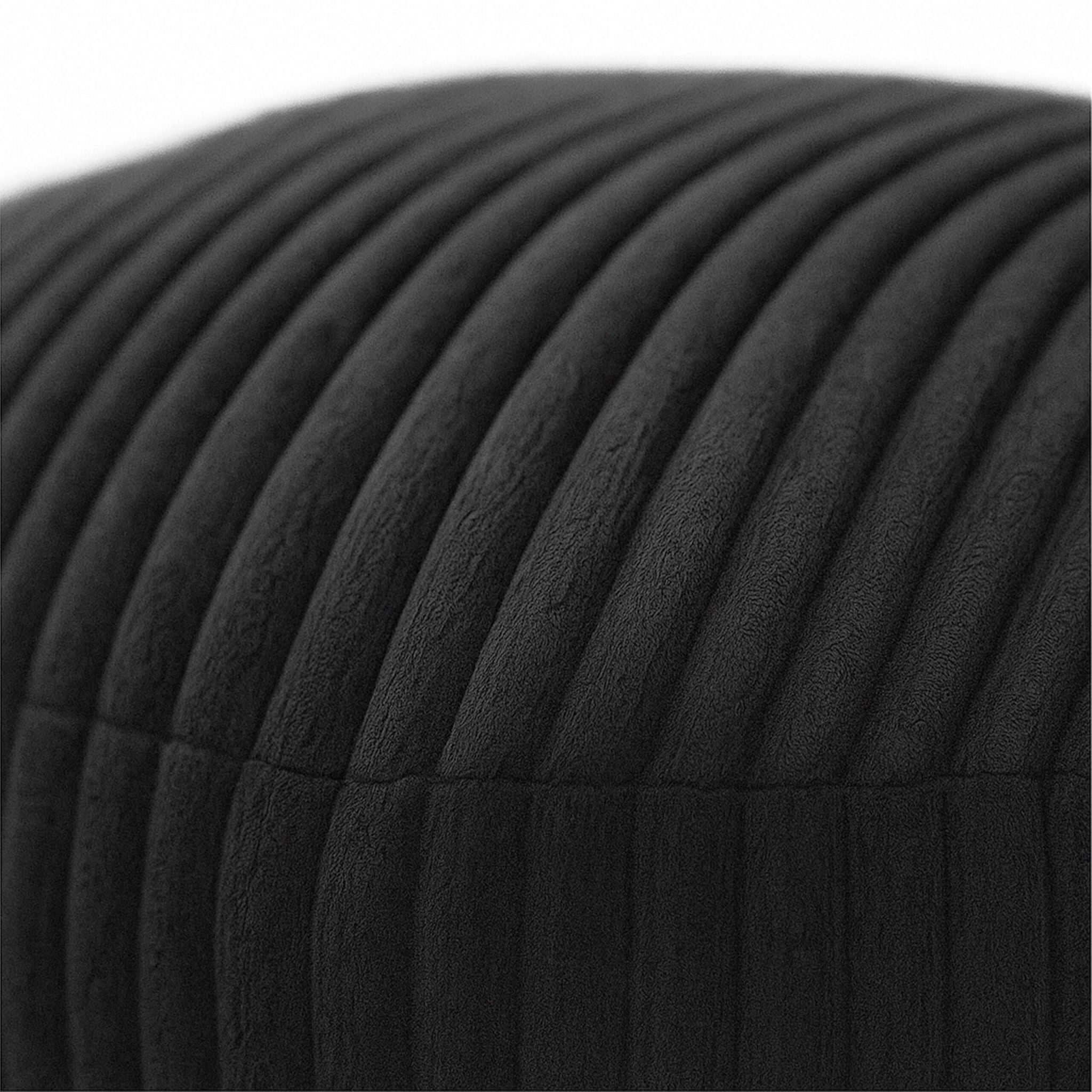Pouf mit Cordbezug Schwarz von Relaxdays