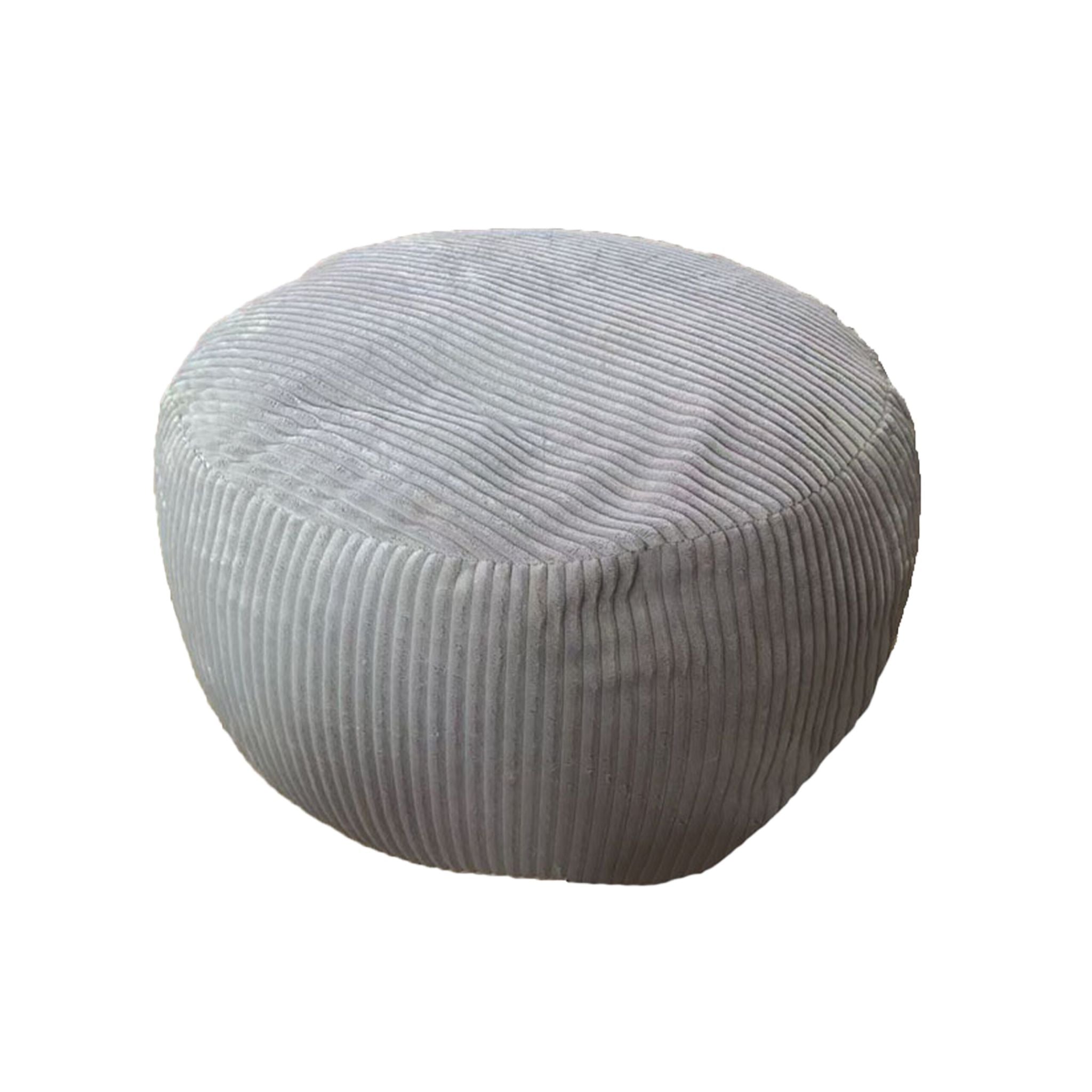 Pouf mit Cordbezug Grau von Relaxdays