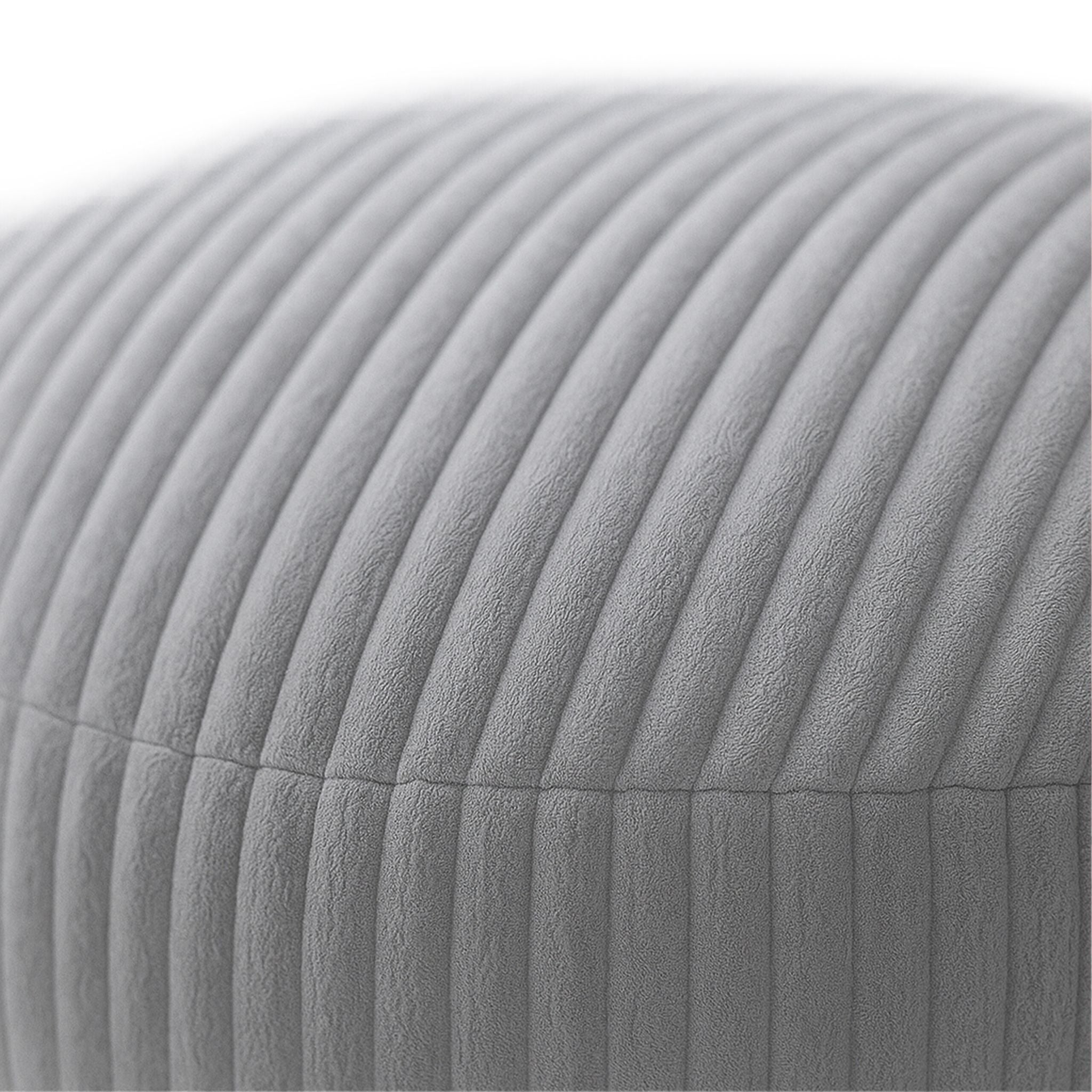 Pouf mit Cordbezug Grau von Relaxdays