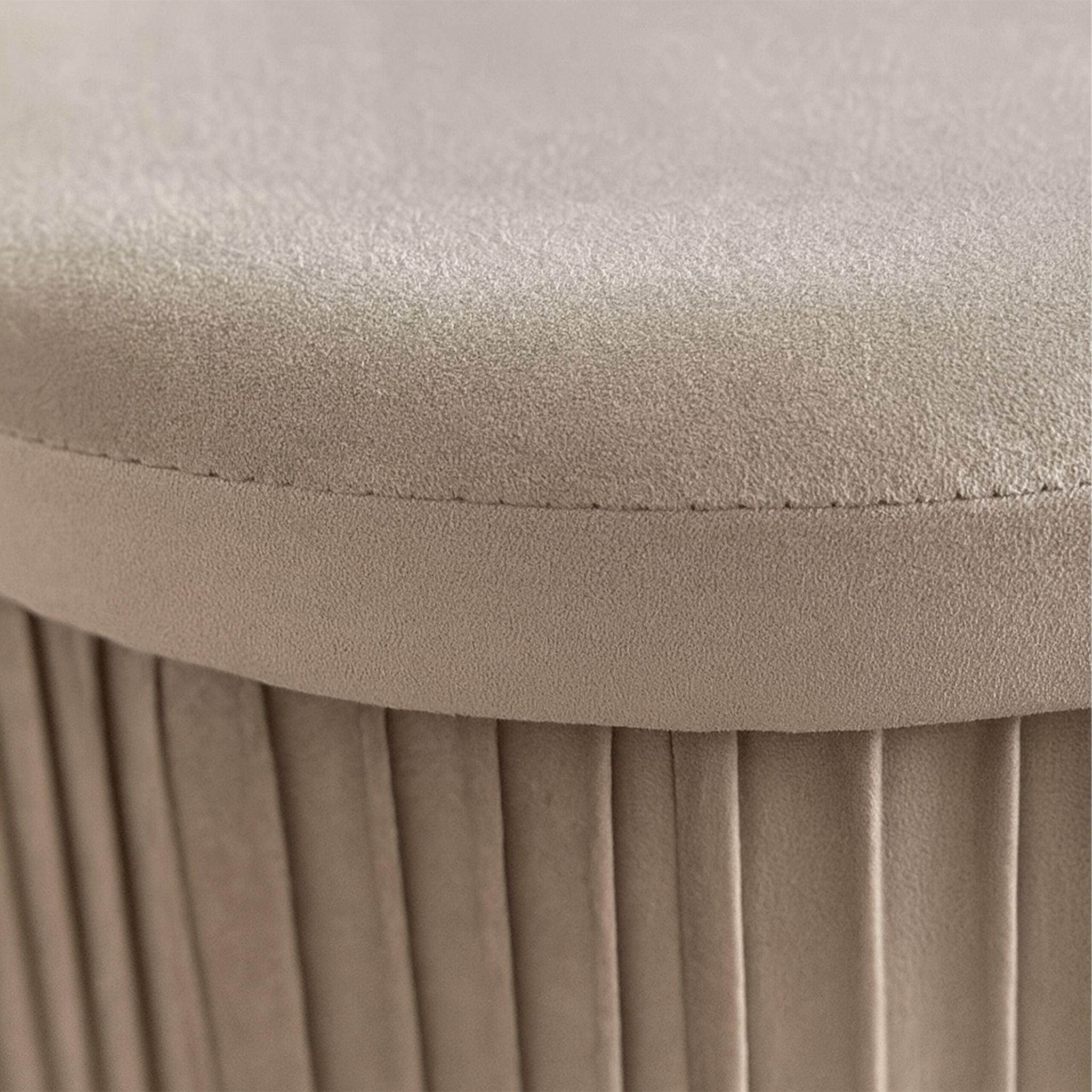 Hocker Samt mit Stauraum Beige von Relaxdays