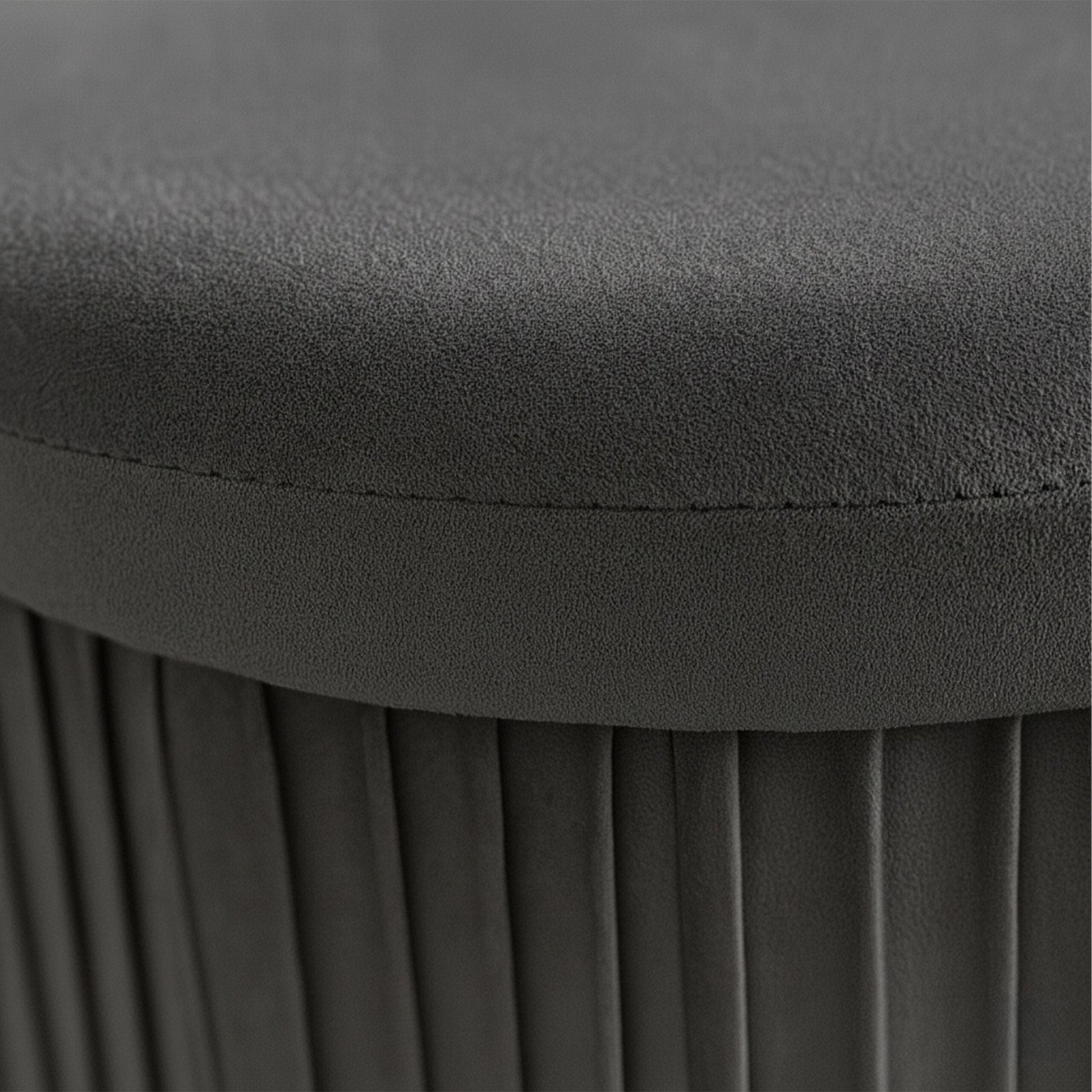 Hocker Samt mit Stauraum Anthrazit von Relaxdays