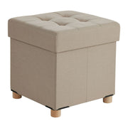 Hocker mit Stauraum Beige von Relaxdays
